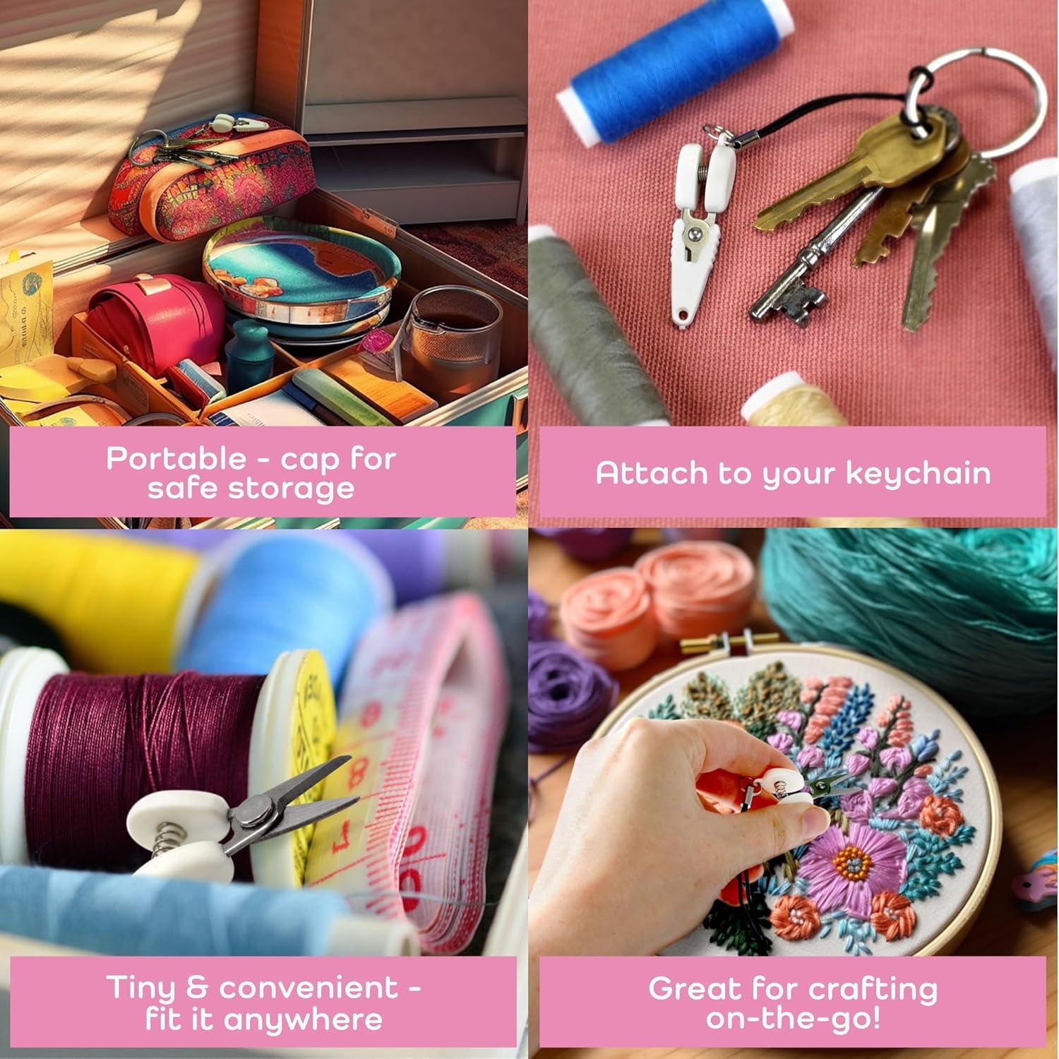 JubileeYarn Snippy - Vivid Orange, Sugar Pink, Sunray Yellow - 1 Scissor Each