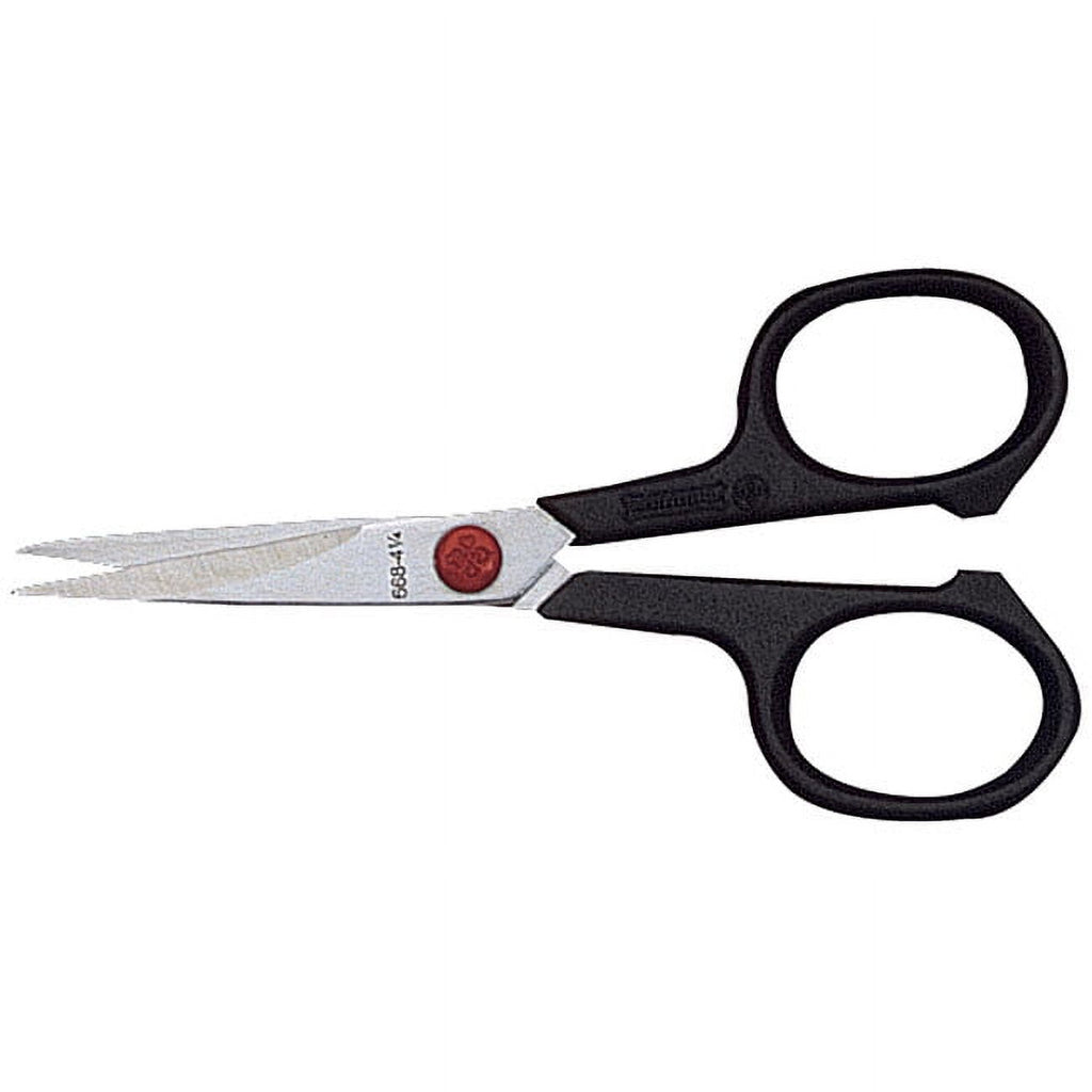 Mundial Red Dot Embroidery Scissors 4.25"-Knife Edge