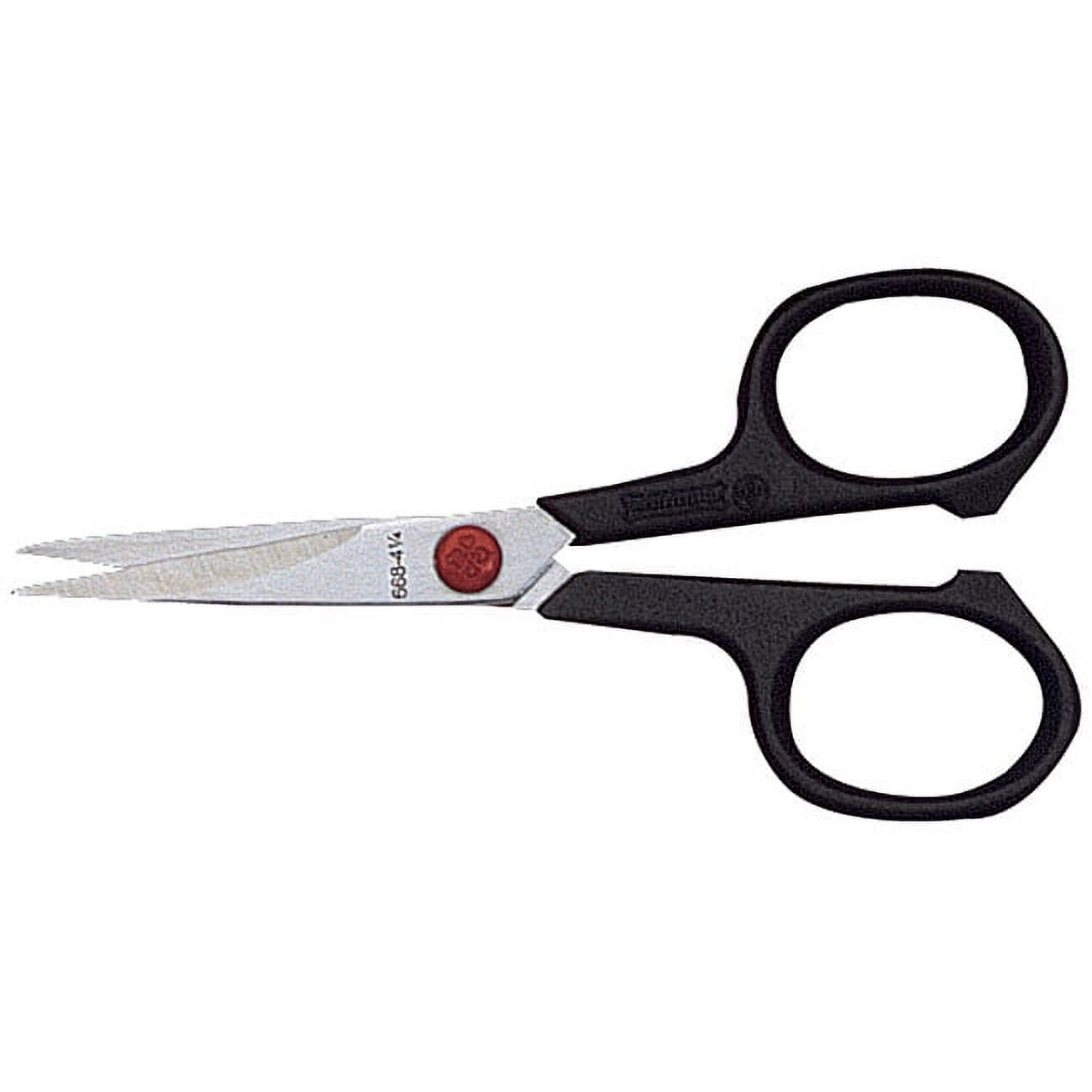 Mundial Red Dot Embroidery Scissors 4.25"-Knife Edge