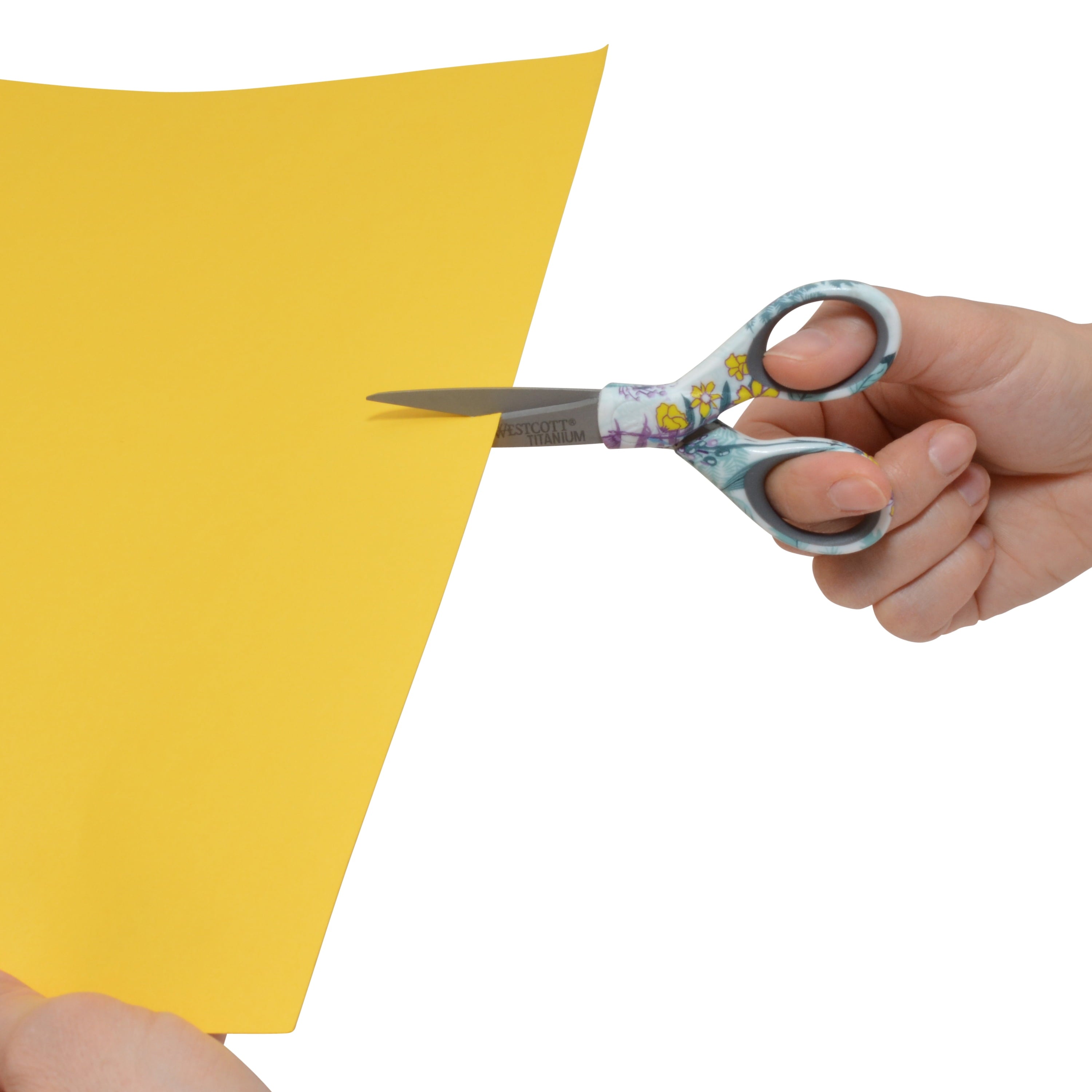 Westcott Sewing Scissor Set, Titanium, 8”, 5”, for Craft, Multicolor, Blue/Floral, 2-Pack