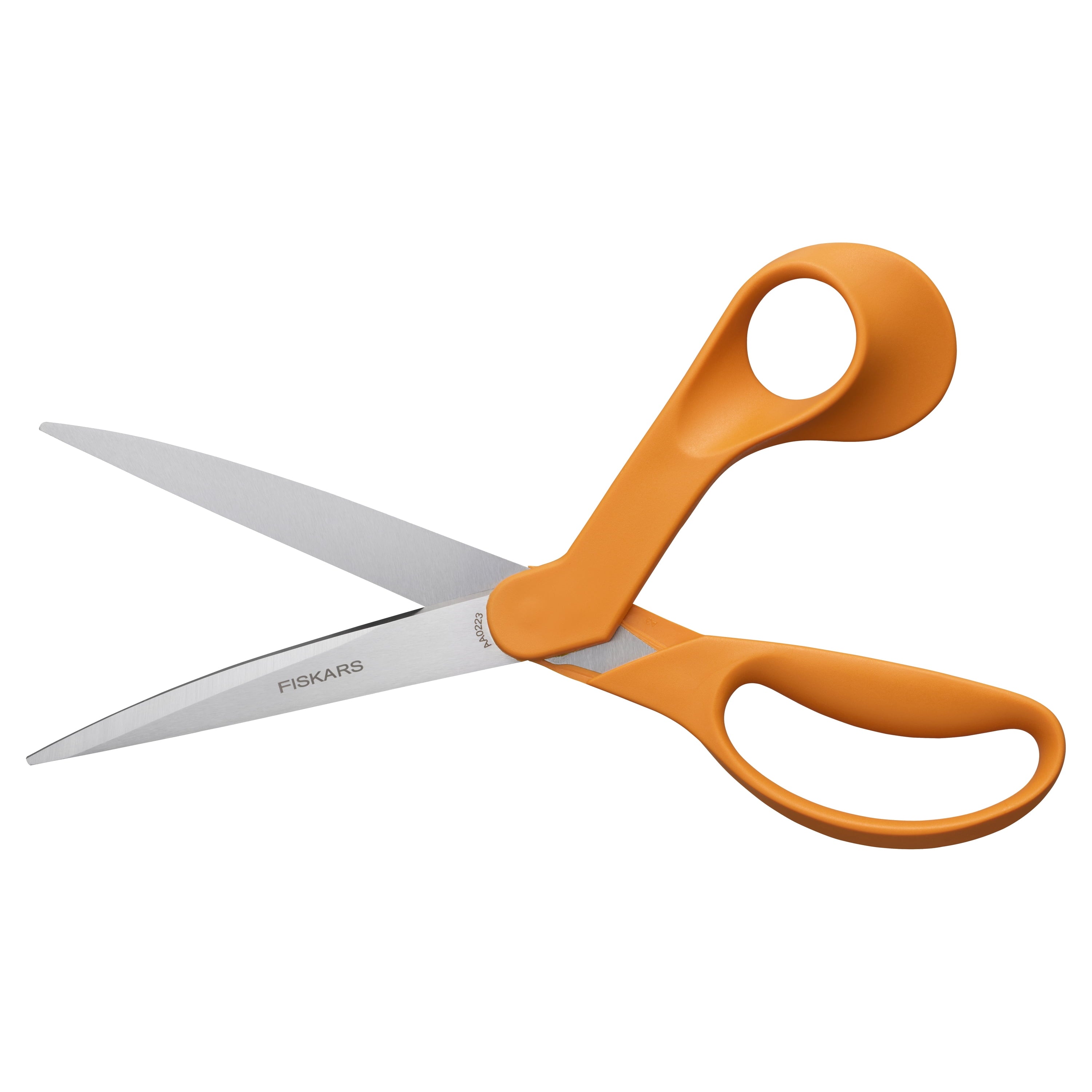 Fiskars Dressmaker Shears, 9", Pointed, All-Purpose Fabric Cutting, Orange