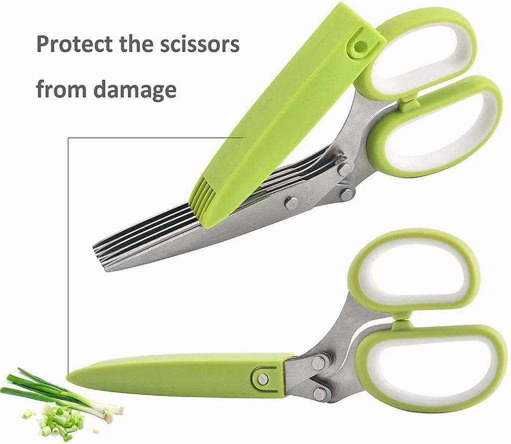 Herb Scissors Stainless Steel - Multipurpose Herb Cutter, Cilantro, Kitchen Herb