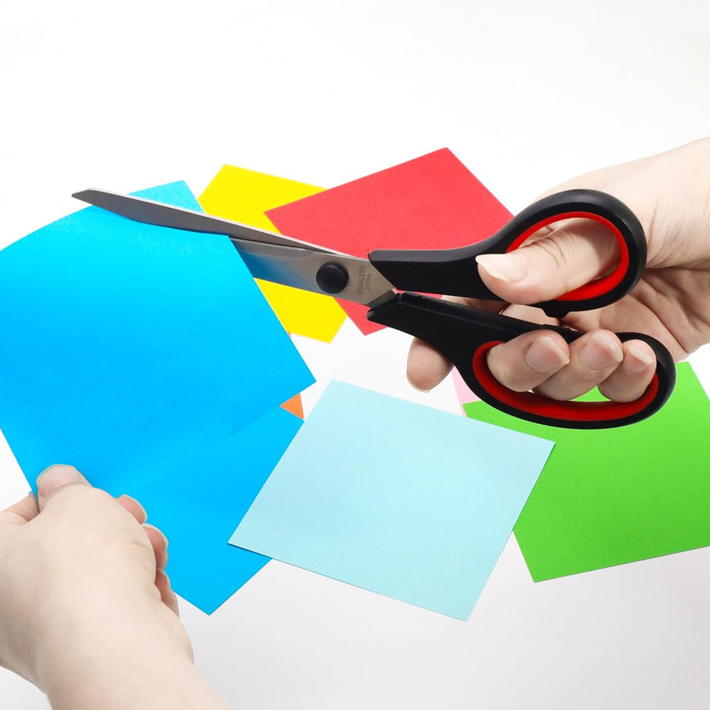 3-Pack 8" Heavy Duty Scissors with Ultra Sharp Blades and Comfort Grip Handles - For Office, Sewing, Handcraft Workshop, Home and Crafts, Etc.