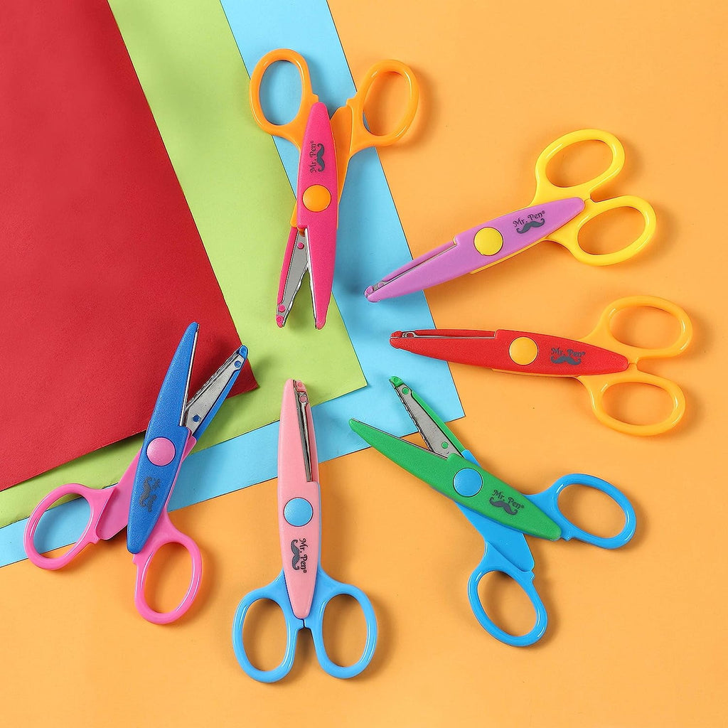 Mr. Pen- Craft Scissors Decorative Edge, 6 Pack, Zig Zag Scissors
