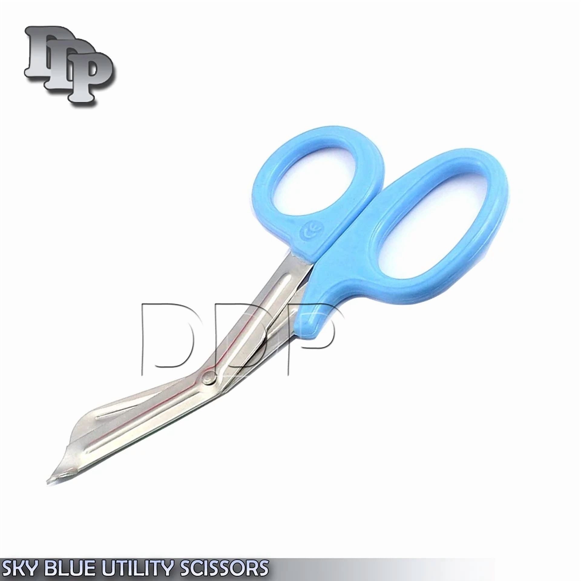 3 Emt Utility Scissors Shears 7.5" Sky Blue Colored