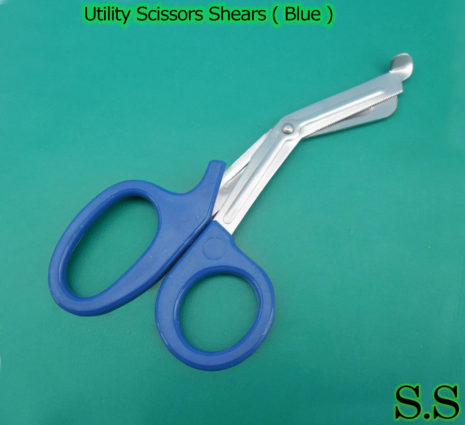 6 Pieces Emt Utility Scissors Shears 5.5" Blue Colored New Brand