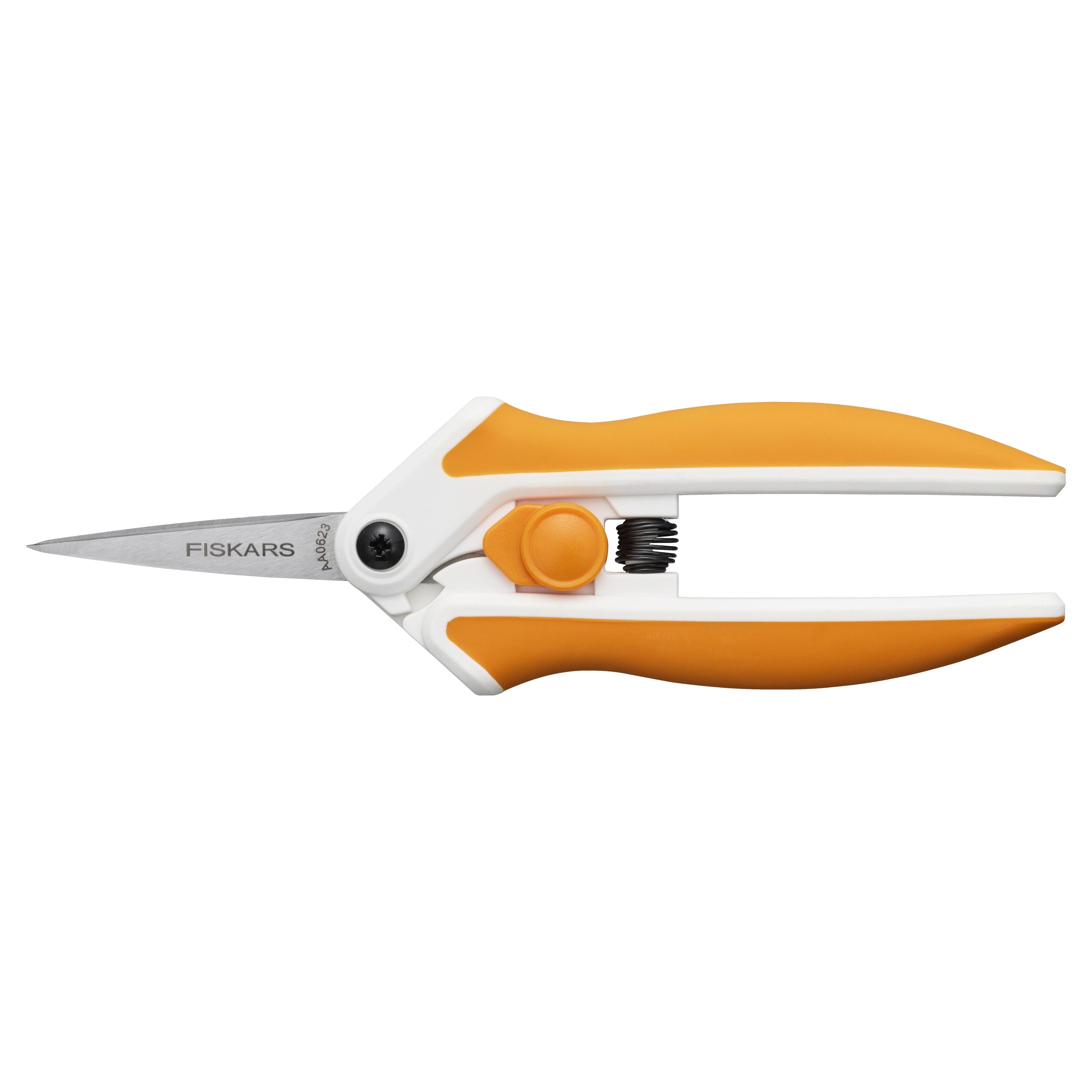 Fiskars 5" Stainless Steel Micro-Tip Easy Action Scissors, White
