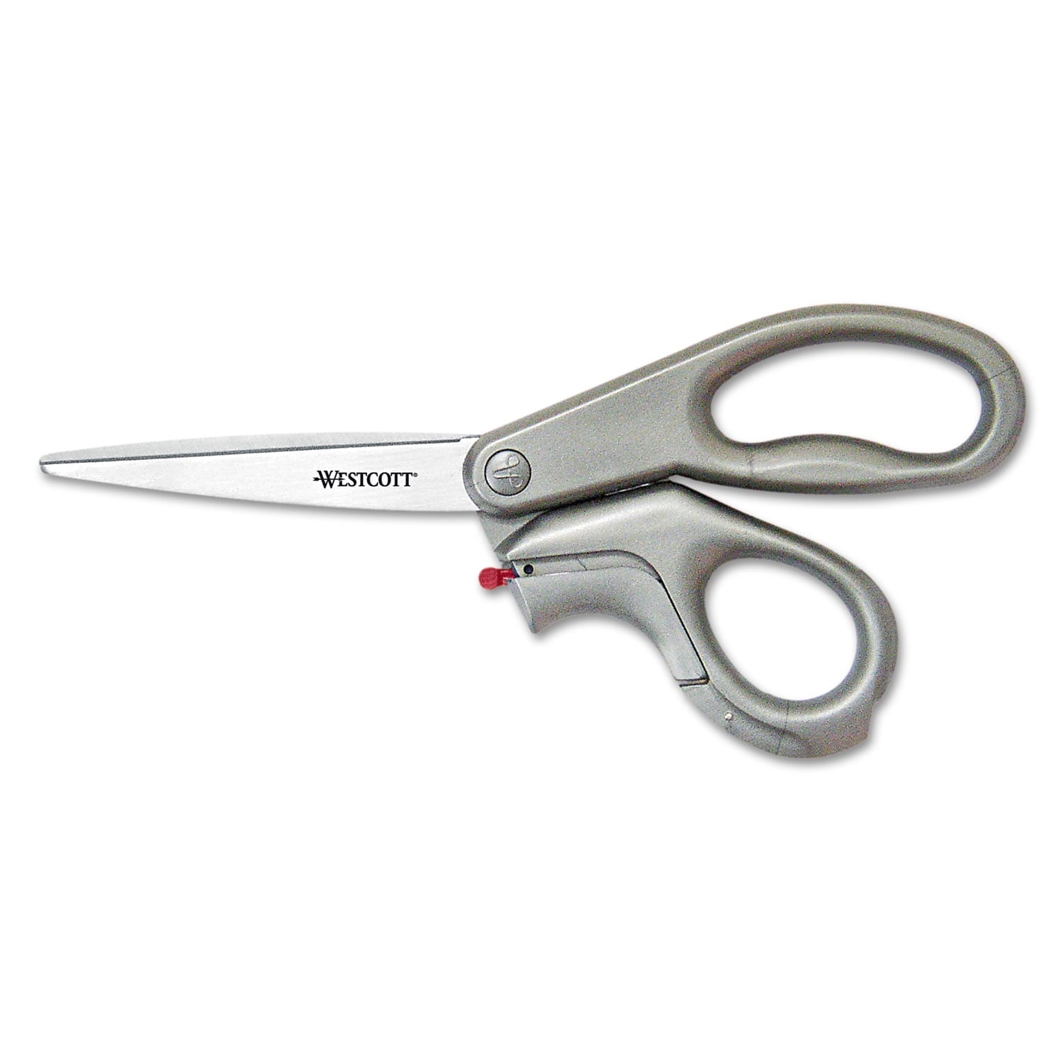 Acme E-Z Open Box Opener Stainless Steel Scissors, 8" Long, 3.25" Cut Length, Gray Offset Handle