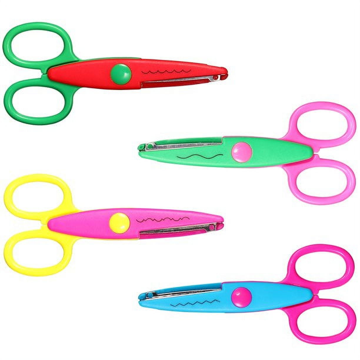 Artrylin Plastic Blunt Tip Craft Scissors, 4", Assorted Colors, 4 Count
