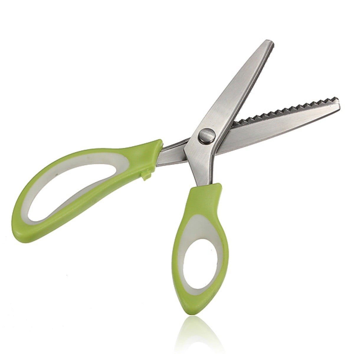 BSHAPPLUS® Pinking Shears, 9.5" Zig Zag Scissors, Pinking Shears for Fabric, Decorative Edge Scissors, Pinking Scissors, Scissors with Designs, Jagged Edge Scissors, Sewing Pinking Shears