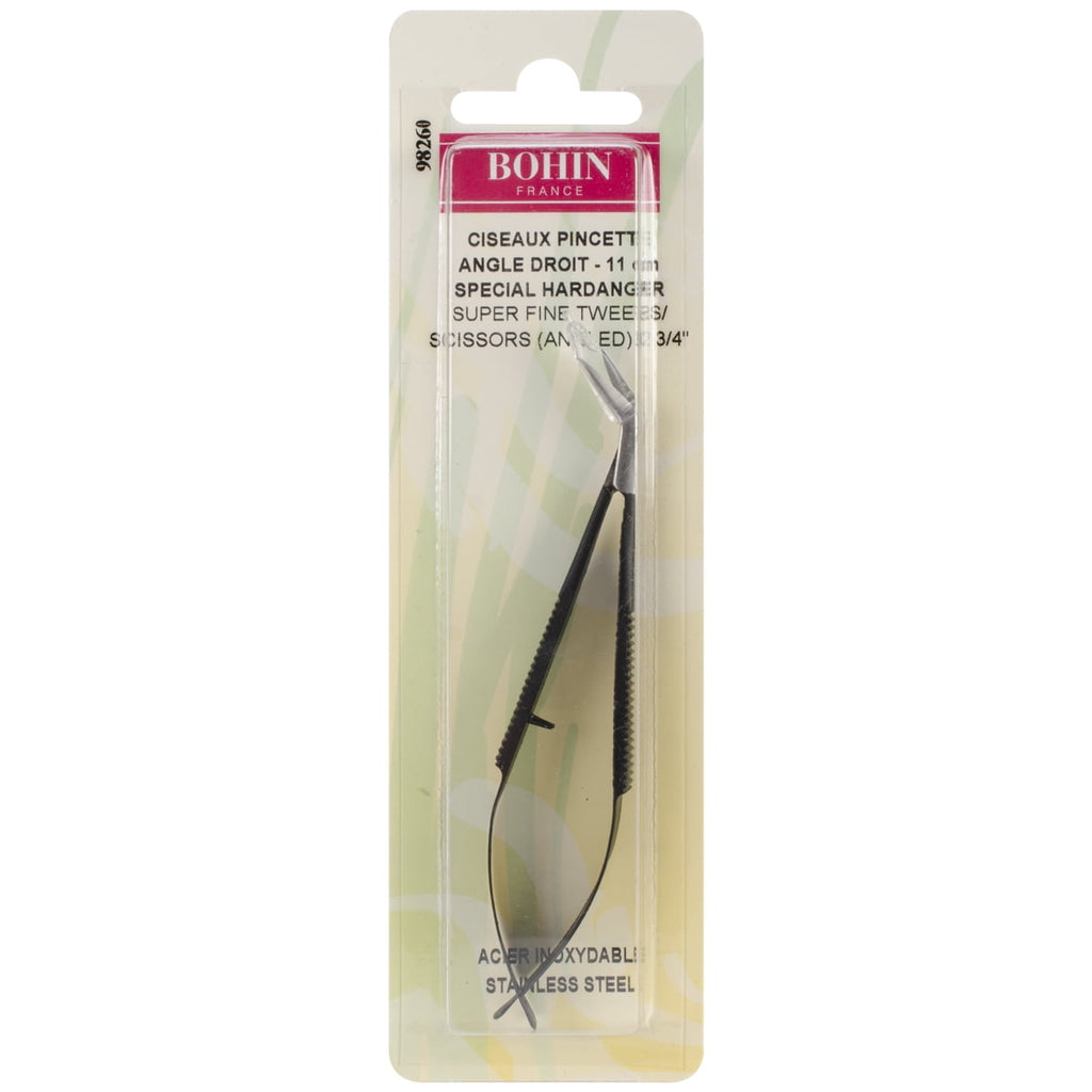 Bohin Hardanger Embroidery Scissors/Tweezers 4.375"-