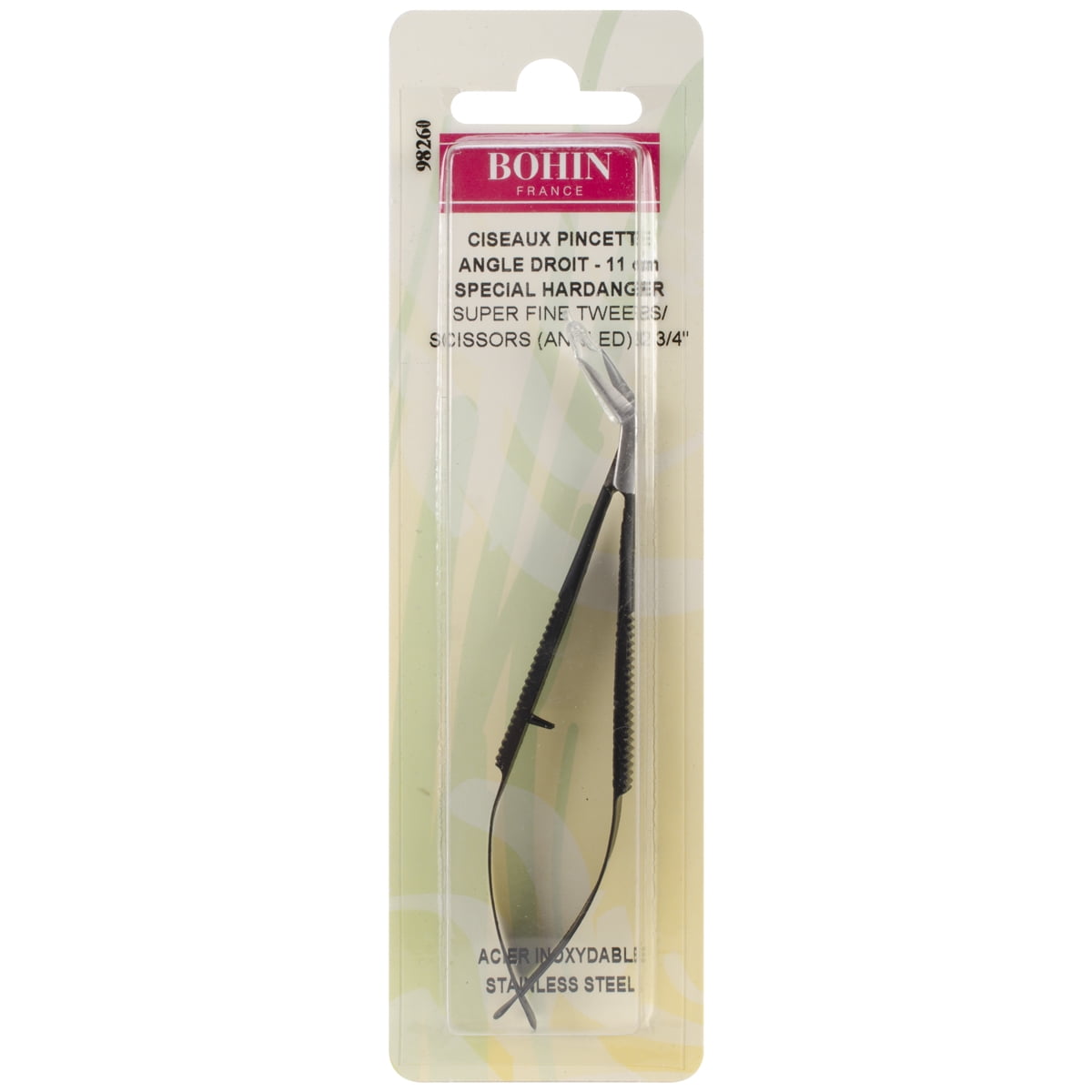 Bohin Hardanger Embroidery Scissors/Tweezers 4.375"-