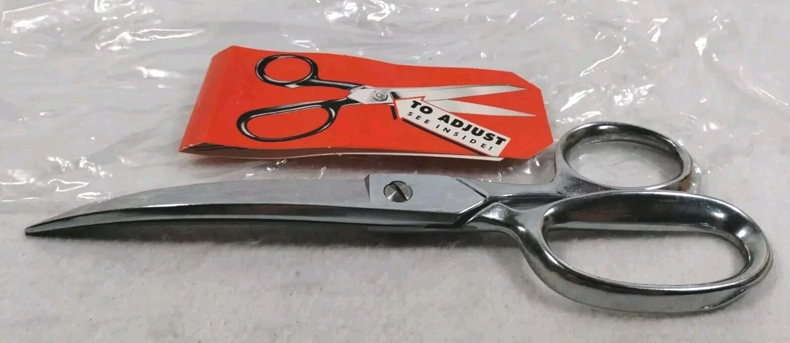 Clauss 8" Curved Blade Right Scissors/Shears 1328Kbr Hot Hammer Forged Vintage