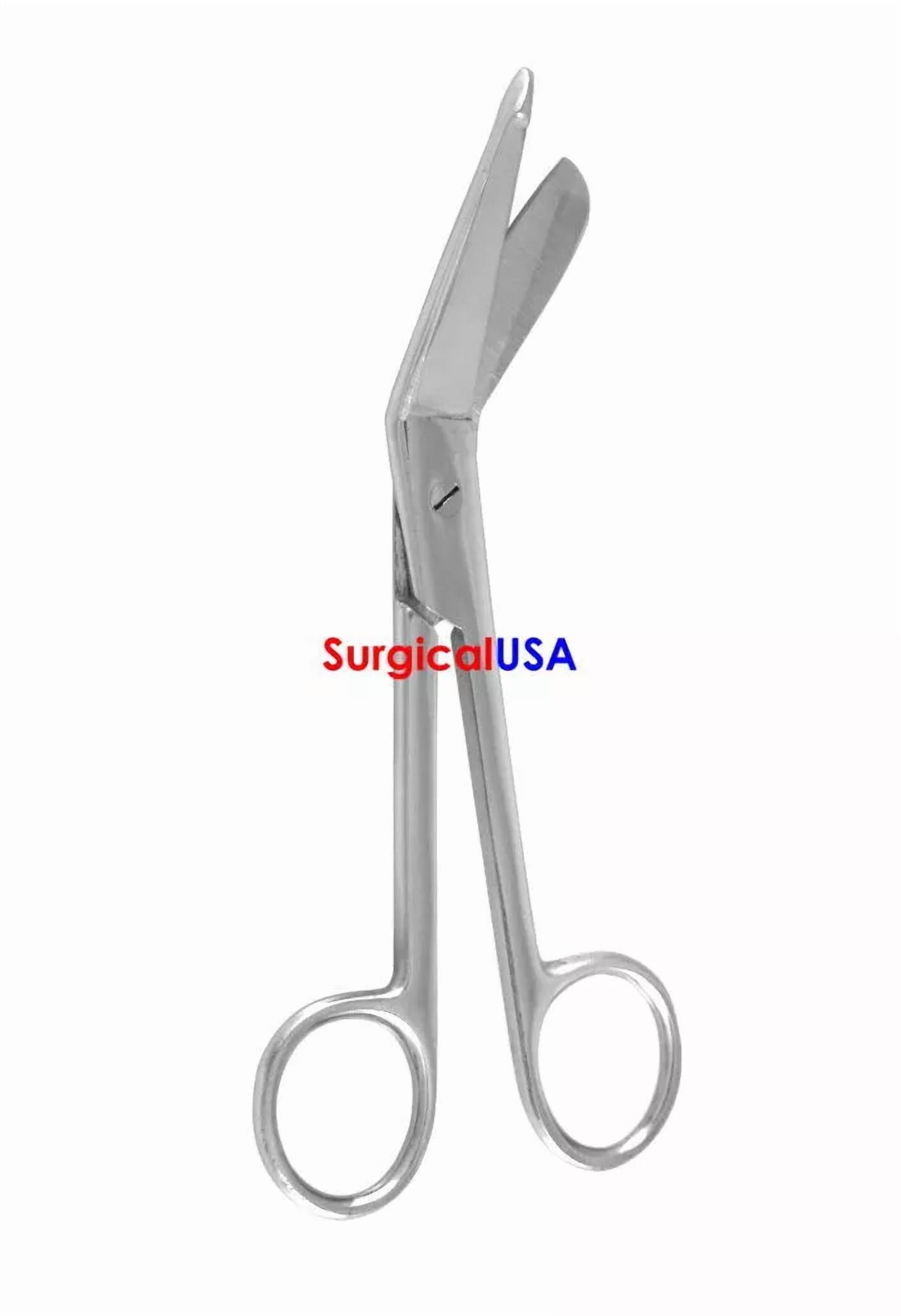 Fyna -12Pcs Lister Bandage Scissors 5.5" Safety Probe Angled Blade Original Model