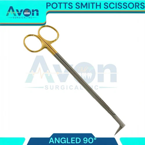 Fyna -Potts-Smith Vascular Scissors With 90° Right Angle Blades, Sharp,Stainless Steel