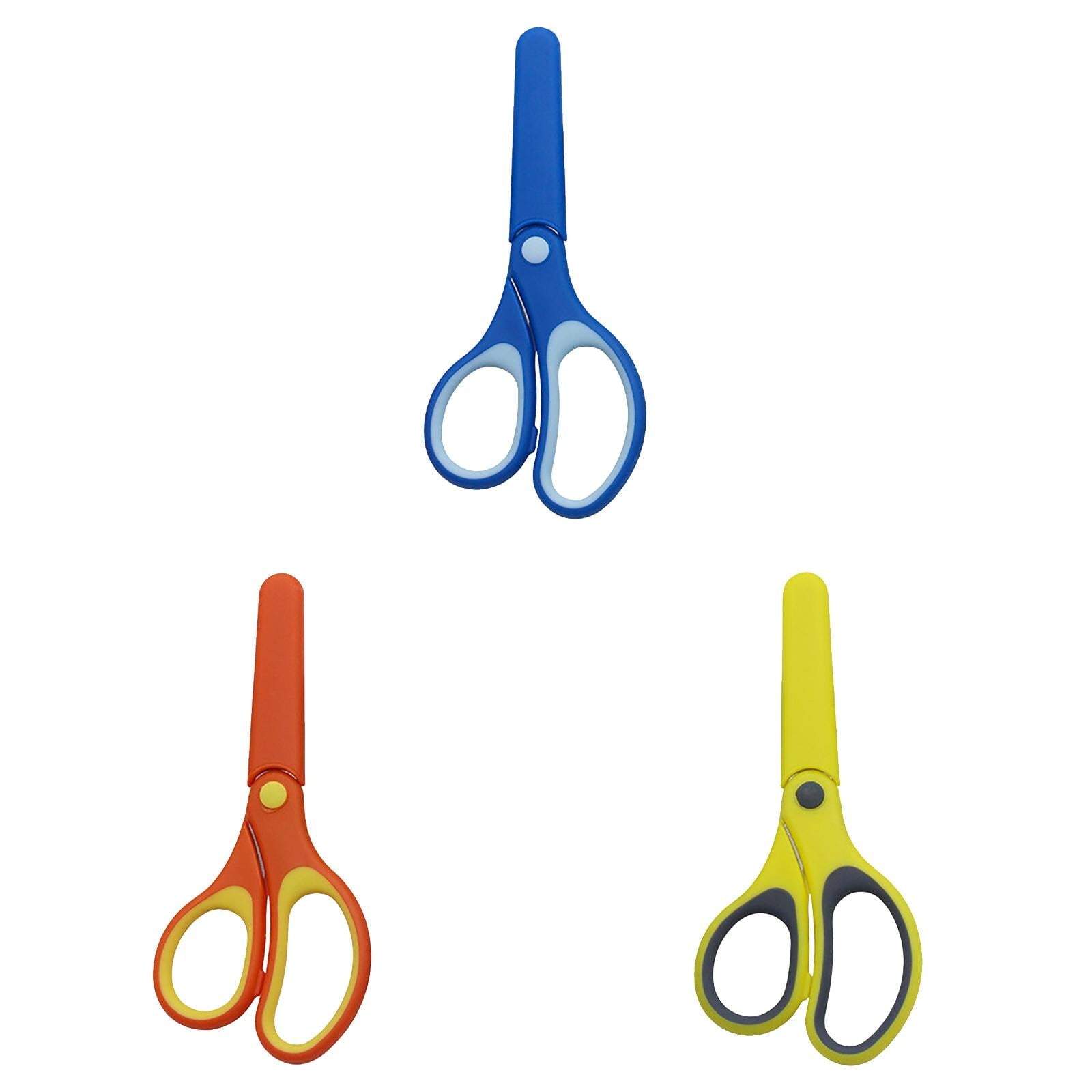 GiLiling 5.7” Stainless Stell Scissors, Safety, Blunt Tip, Comfortable, for Left and Right Handed Use, for Office Home Crafts, Assorted Colors