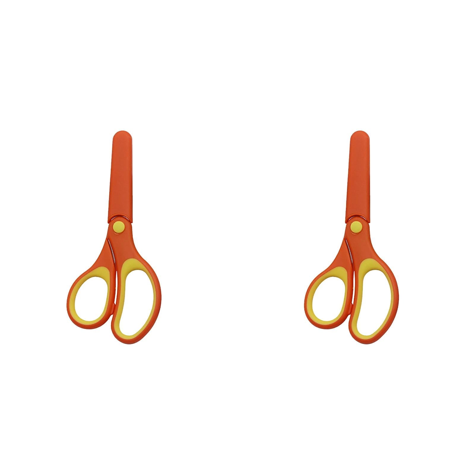 GiLiling 5.7” Stainless Stell Scissors, Safety, Blunt Tip, Comfortable, for Left and Right Handed Use, for Office Home Crafts, Assorted Colors