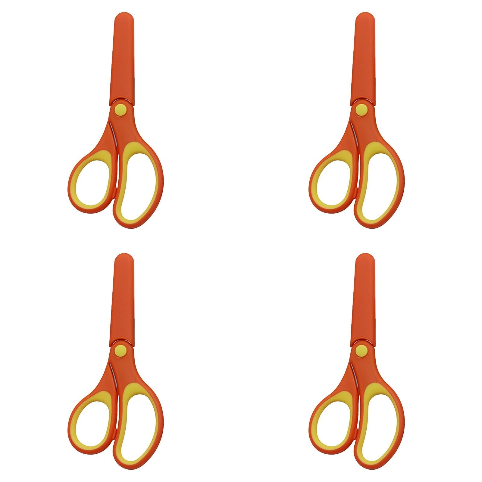 GiLiling 5.7” Stainless Stell Scissors, Safety, Blunt Tip, Comfortable, for Left and Right Handed Use, for Office Home Crafts, Assorted Colors