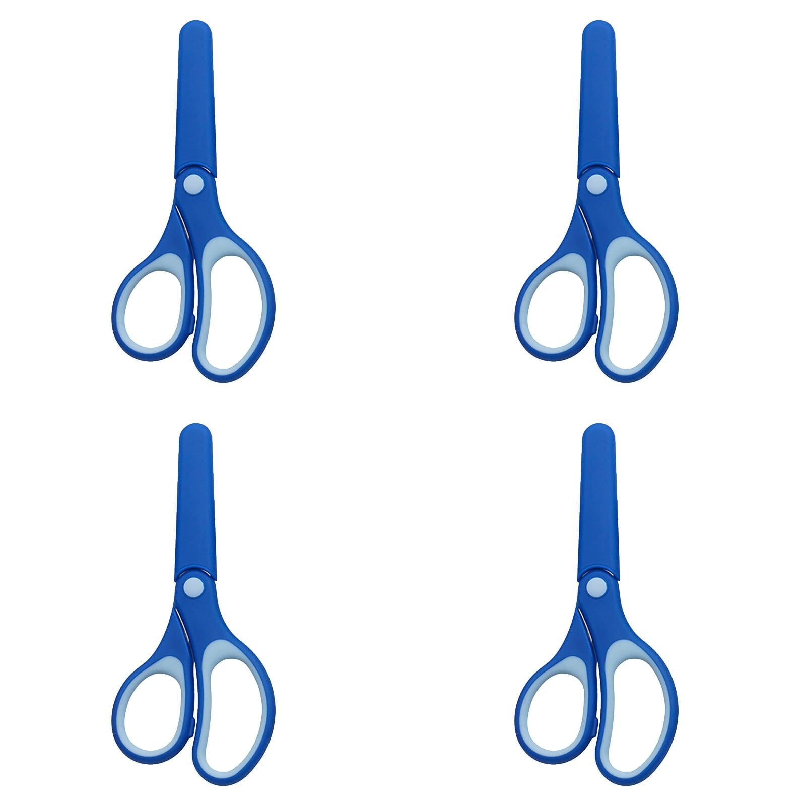 GiLiling 5.7” Stainless Stell Scissors, Safety, Blunt Tip, Comfortable, for Left and Right Handed Use, for Office Home Crafts, Assorted Colors