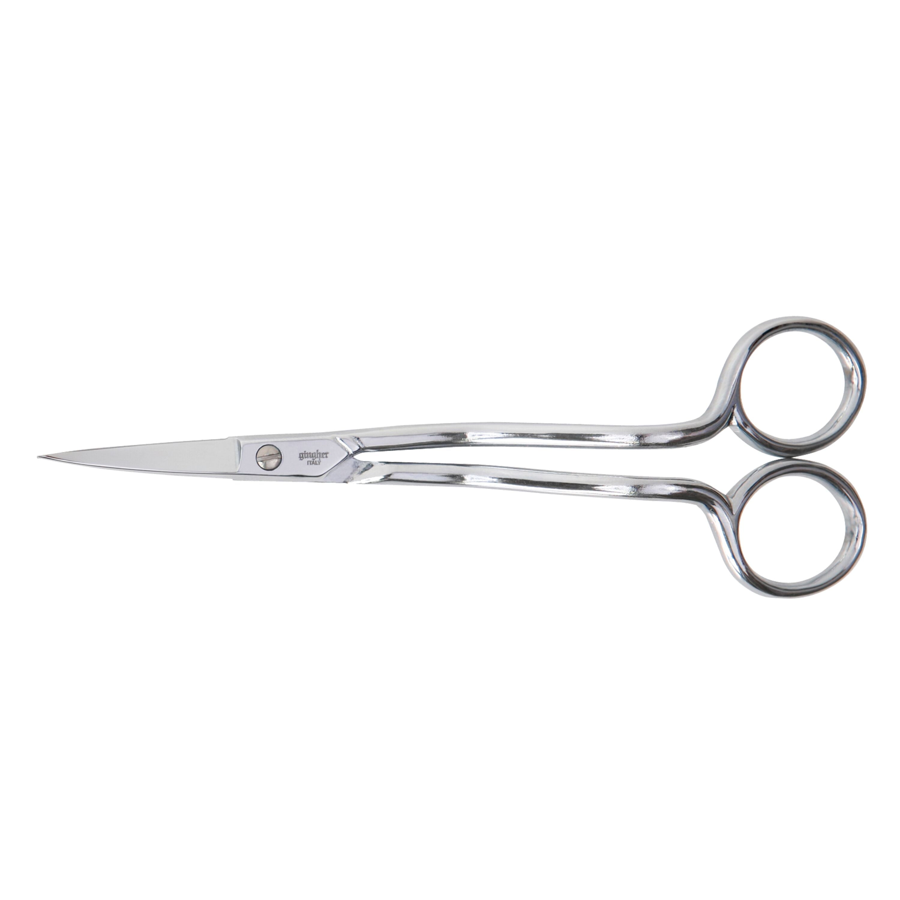 Gingher Double-Curved Machine Embroidery Scissor 6", Sliver