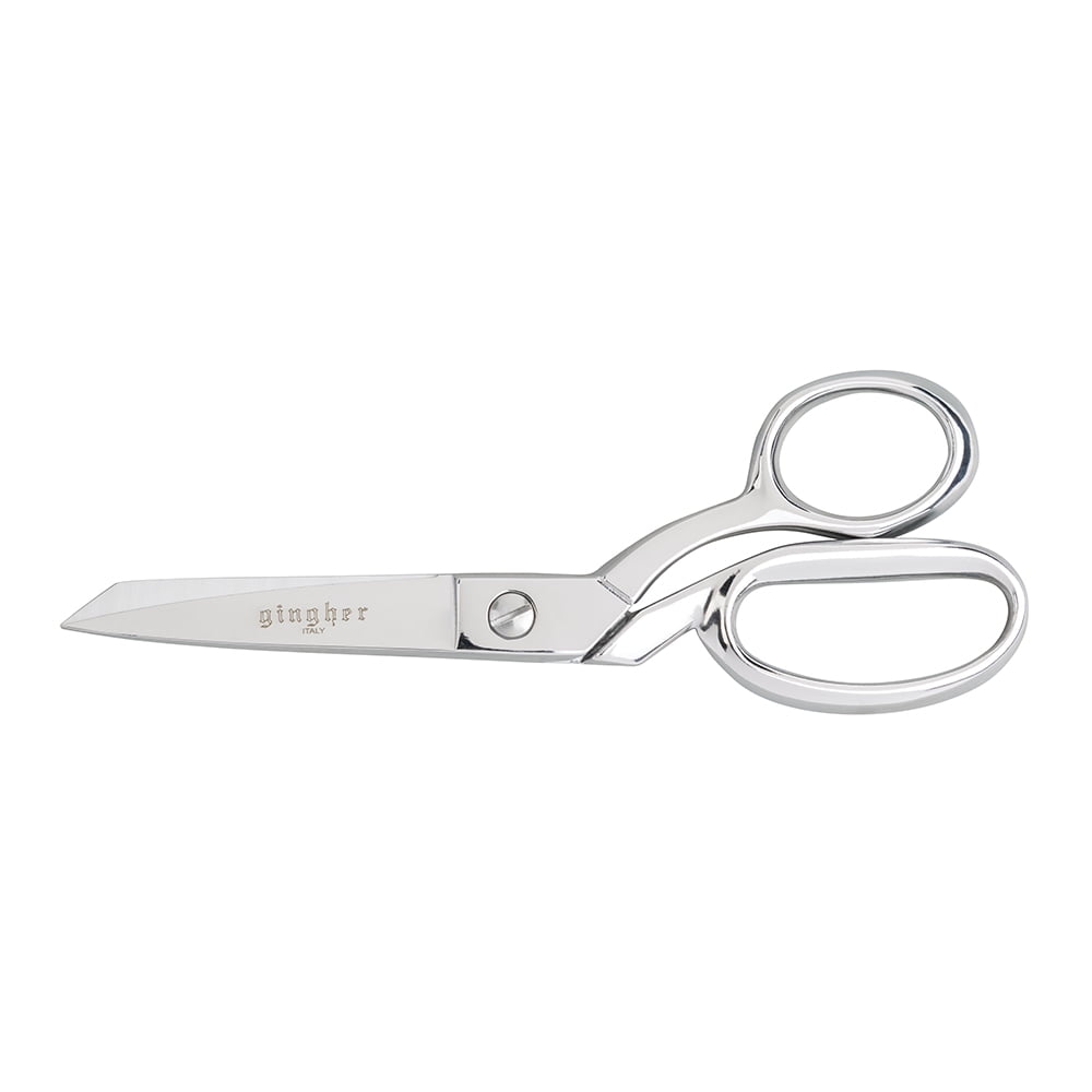 Gingher Knife Edge Bent Trimmers- 7" Stainless Steel, Sewing Scissors, Fabric & Denim - Silver