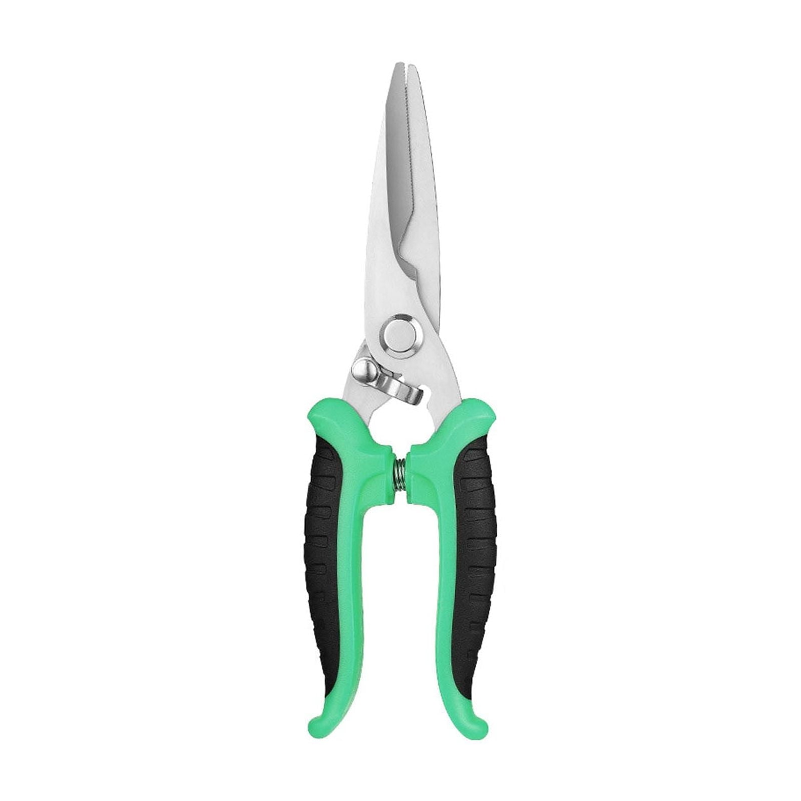 Heavy Duty Scissors Industrial Utility Scissors Multipurpose Metal Shear Box Carpet Cutter with Finely Serrated High Carbon Stainless Steel Blades,Easy Cutting Wire Soft Line