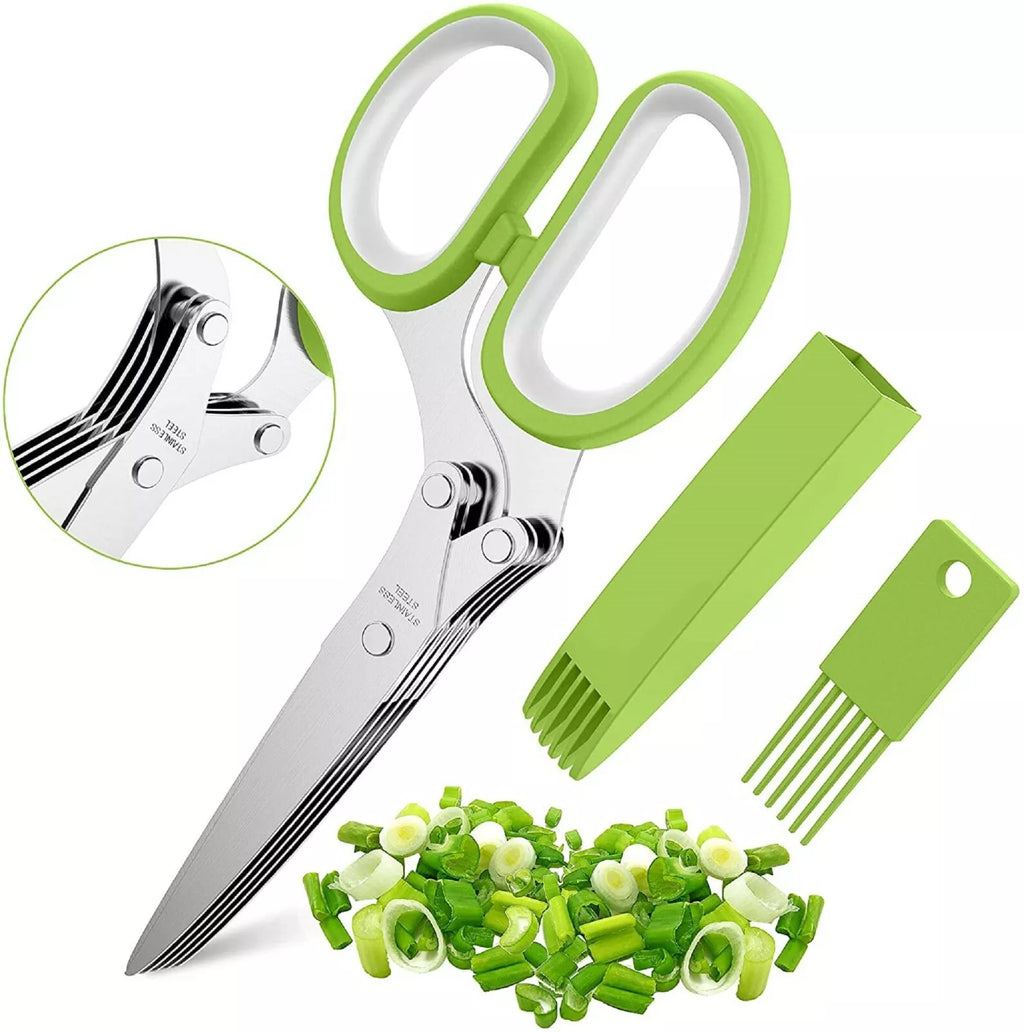 Herb Scissors Stainless Steel - Multipurpose Herb Cutter, Cilantro, Kitchen Herb