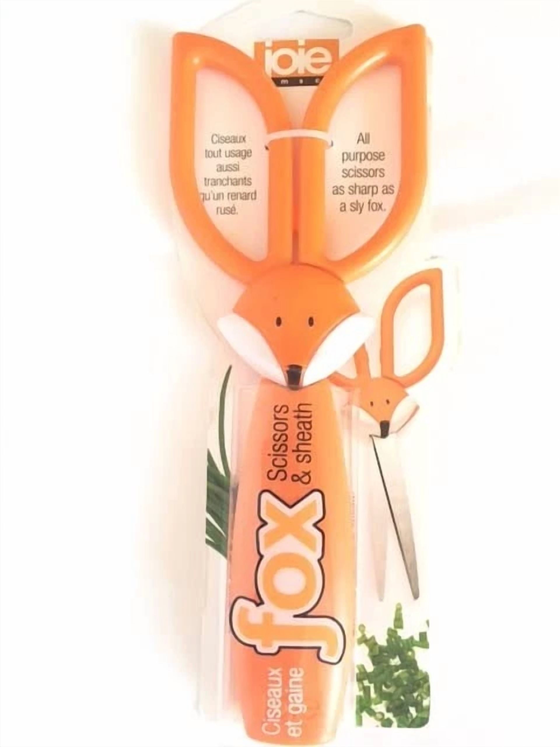 Joie All Purpose Fox Scissors Home Improvement Tool Orange Scissors