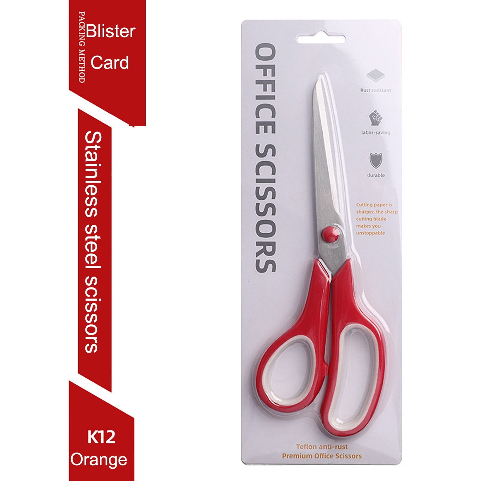 JunYeShi Clearance Under $2.00 Stainless Steel Multifunctional Set Student Scissors Handicraft Two-color Scissors Home Teaching Materials office Gift Scissors