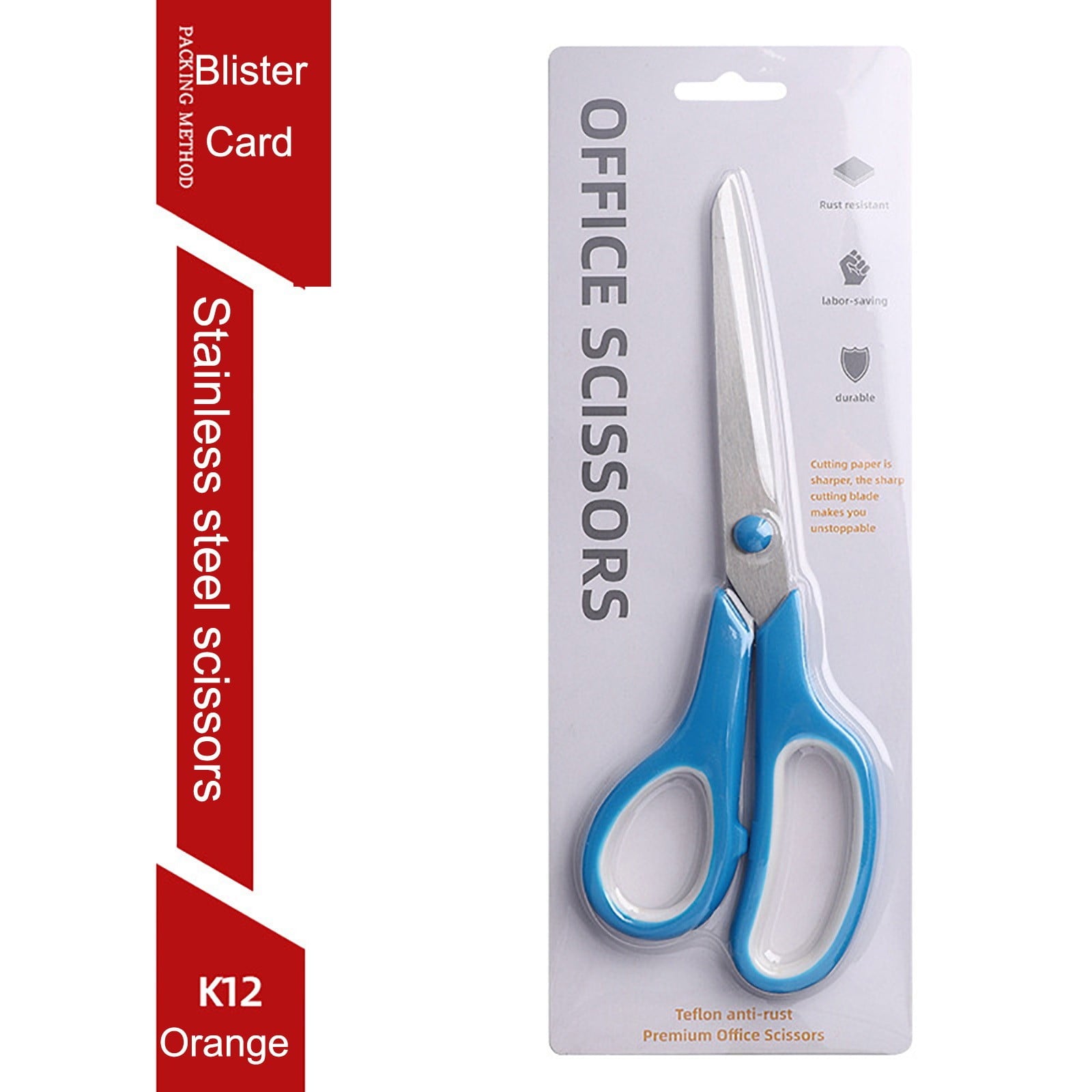 JunYeShi Clearance Under $2.00 Stainless Steel Multifunctional Set Student Scissors Handicraft Two-color Scissors Home Teaching Materials office Gift Scissors