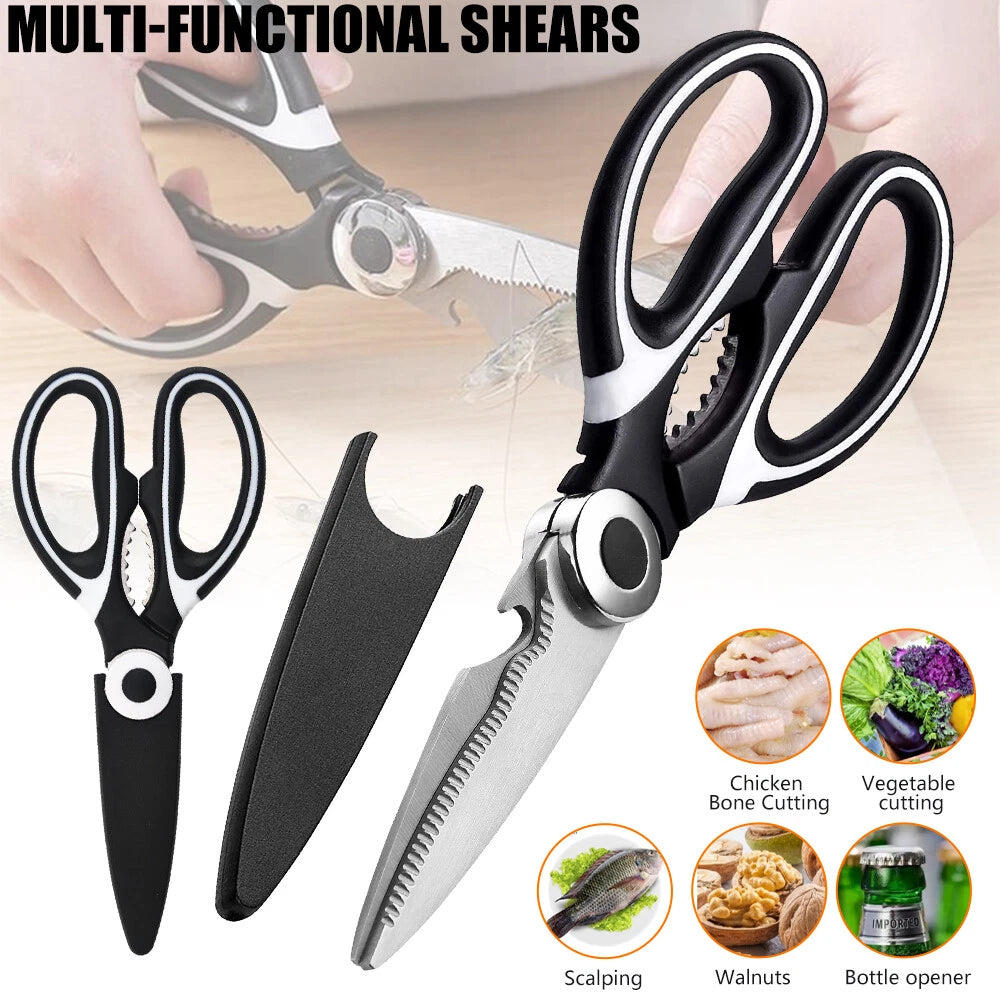 Kitchen Scissors Heavy Duty Stainless Steel Sharp Shears Household Multi Purpose