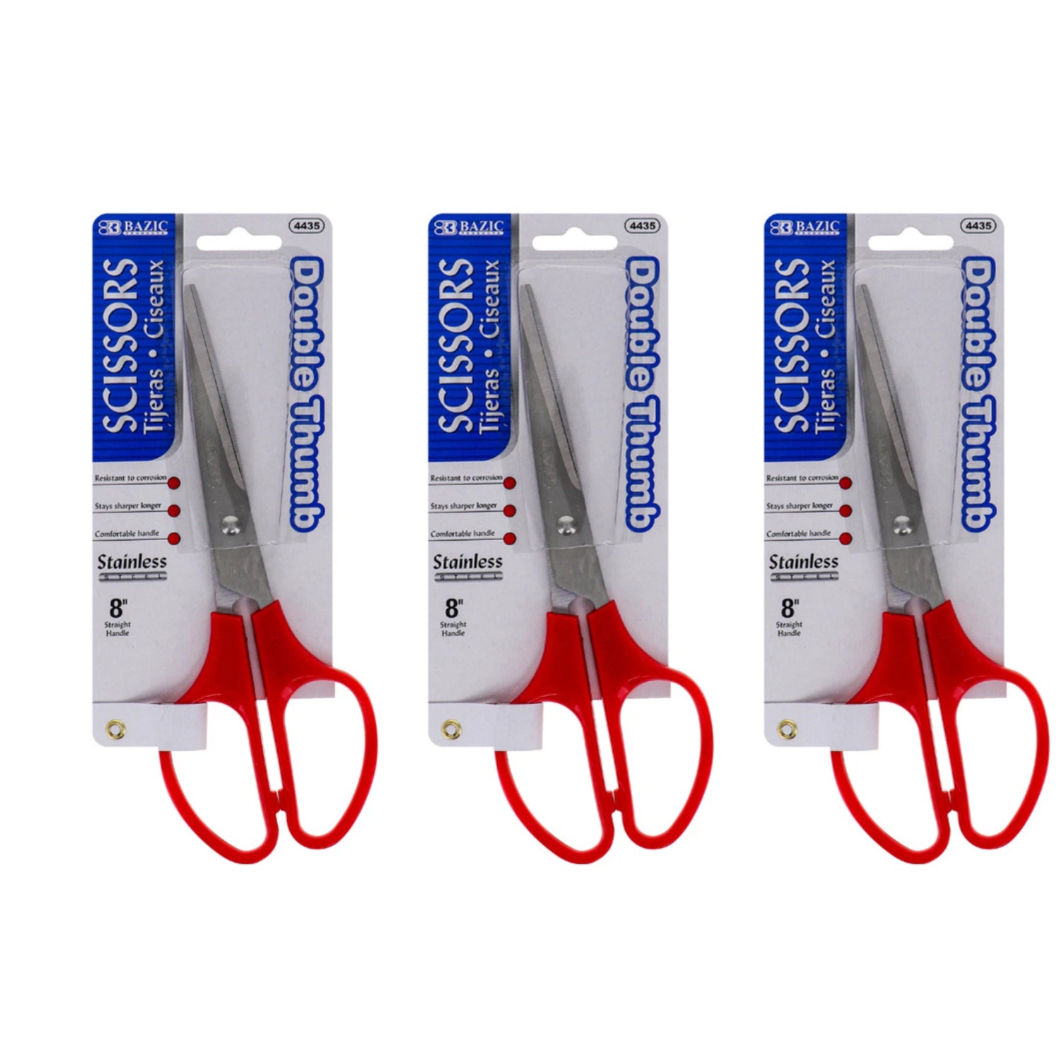 Kitchen Scissors Stainless Steel Household Scissor Set Soft Grip Pack Of 3
