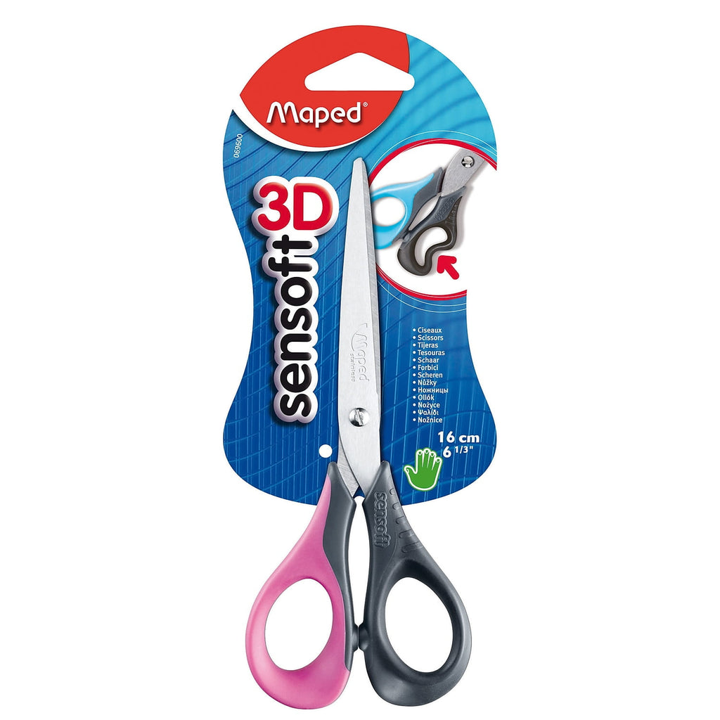 Maped Sensoft 3D Scissors - Right Handed, 6-1/3"