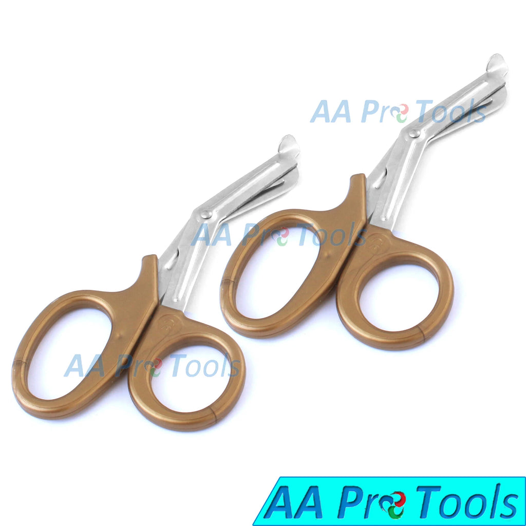 New 2 Pairs 7 1/2" Emt Bandage Scissors Trauma Shears 7.5" Gold Utility Bandage