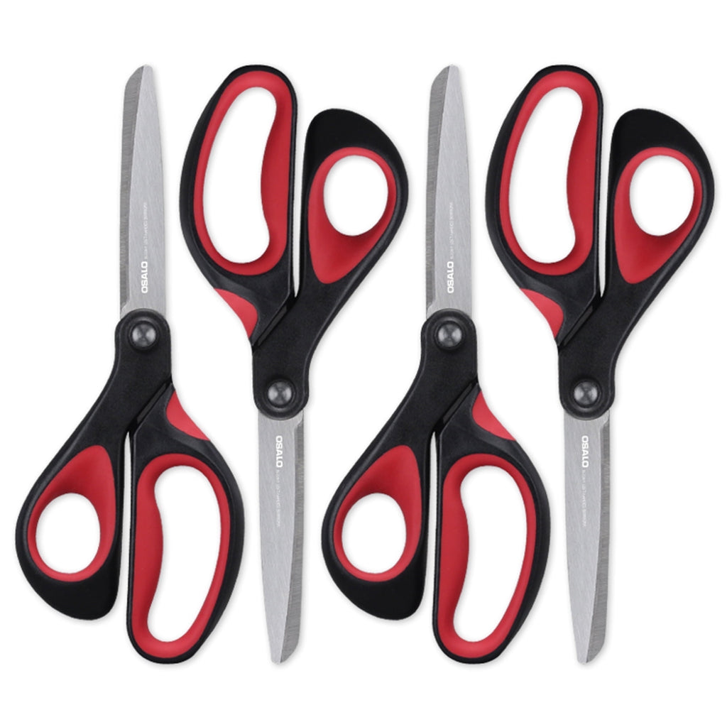 OSALO Scissors Office Left Handed Craft Paper 8.3 inches Blunt Tip Scissors 4 Pack