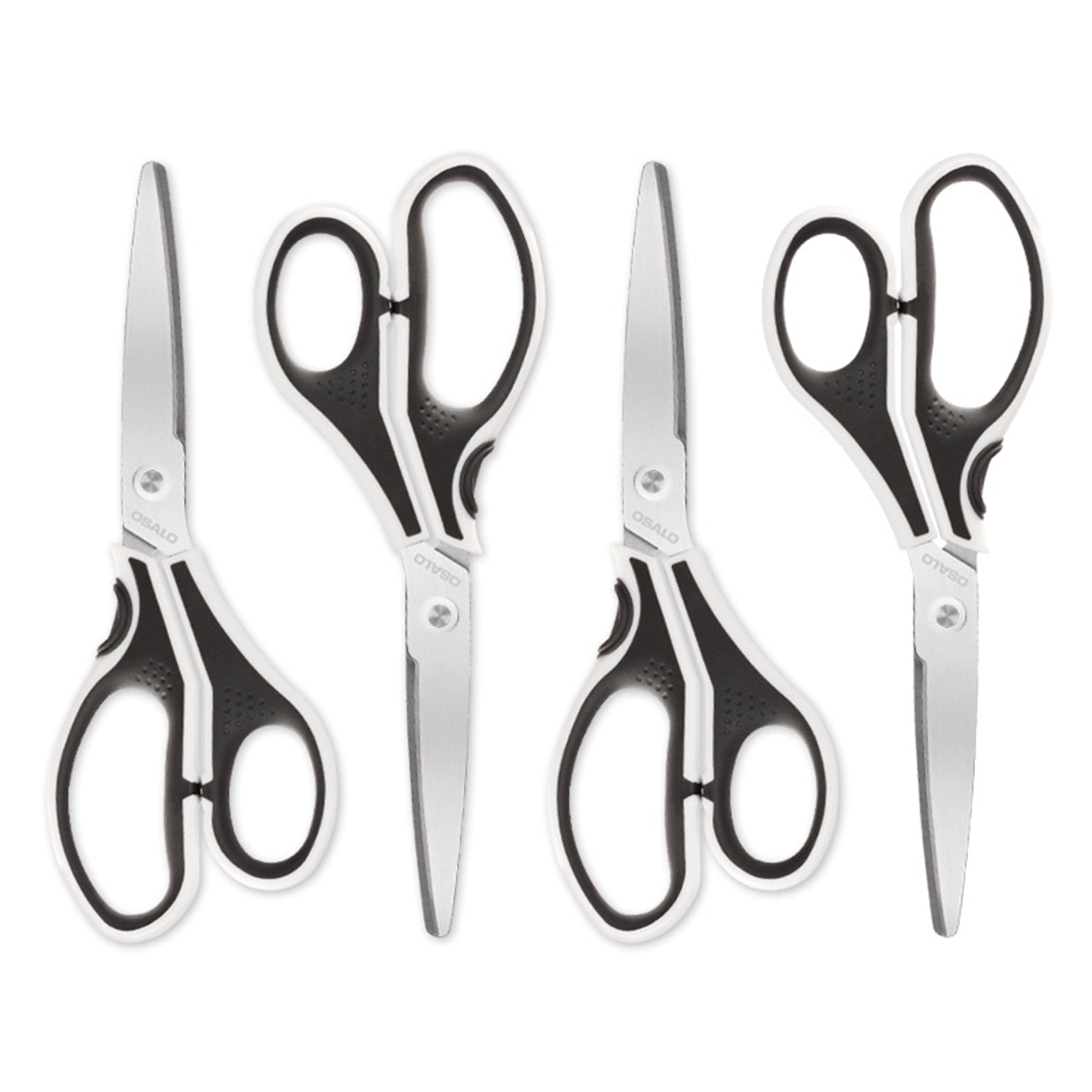 OSALO Scissors Office Left Handed Craft Paper 8.3 inches Blunt Tip Scissors 4 Pack