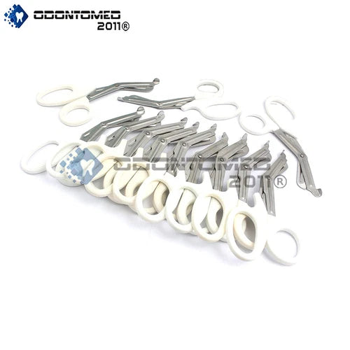 Odm 12 Pieces Emt Utility Scissors 7.5" (White Handle)