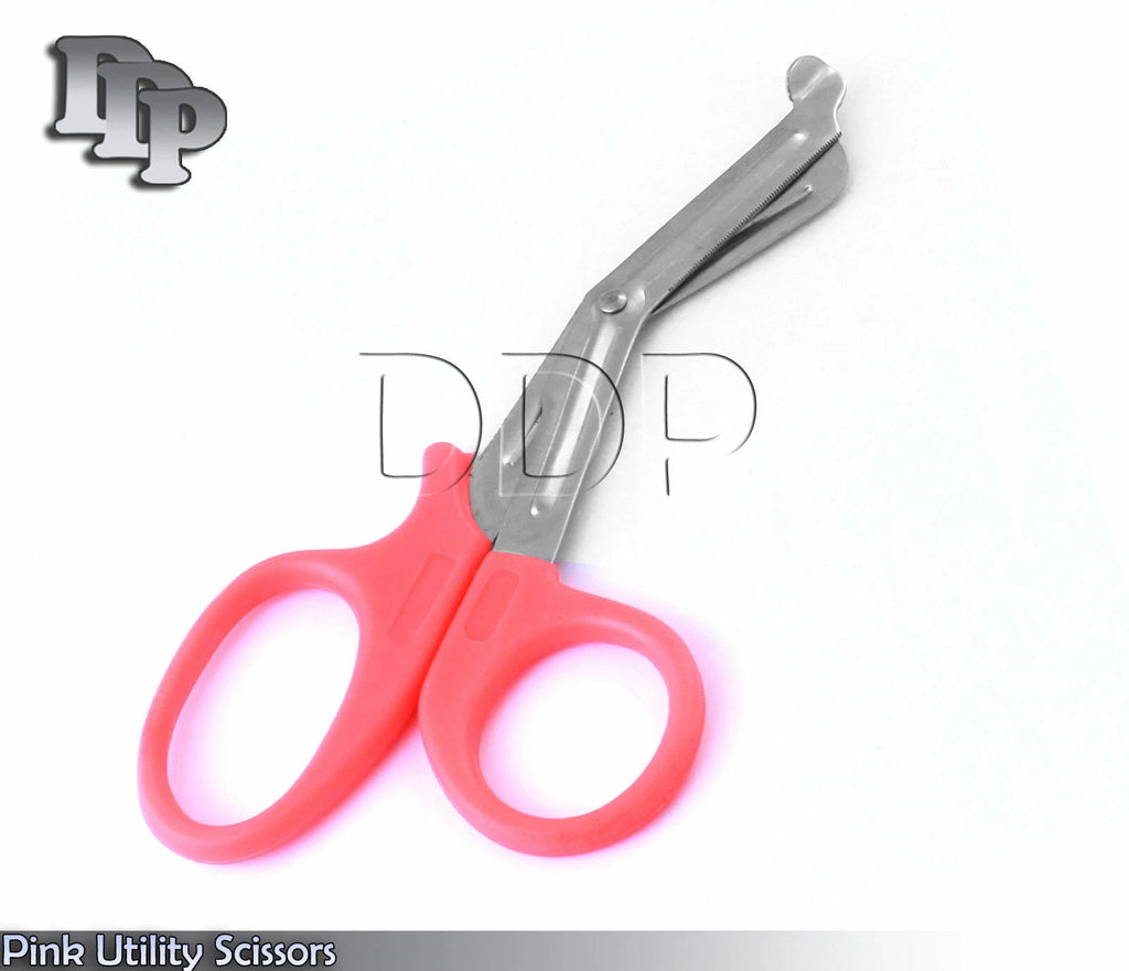 Pink Utility Scissors 7.25" Multi-Purpose Diy Ems Emt Universal Shears