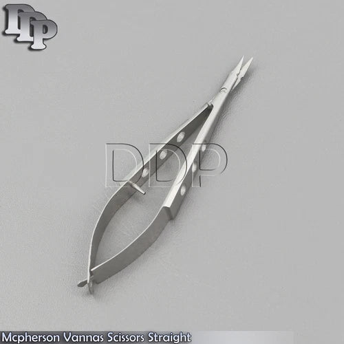 Premium Grade Pacivated Mcpherson Vannas Micro Scissors 10Mm Blade 4" Straight