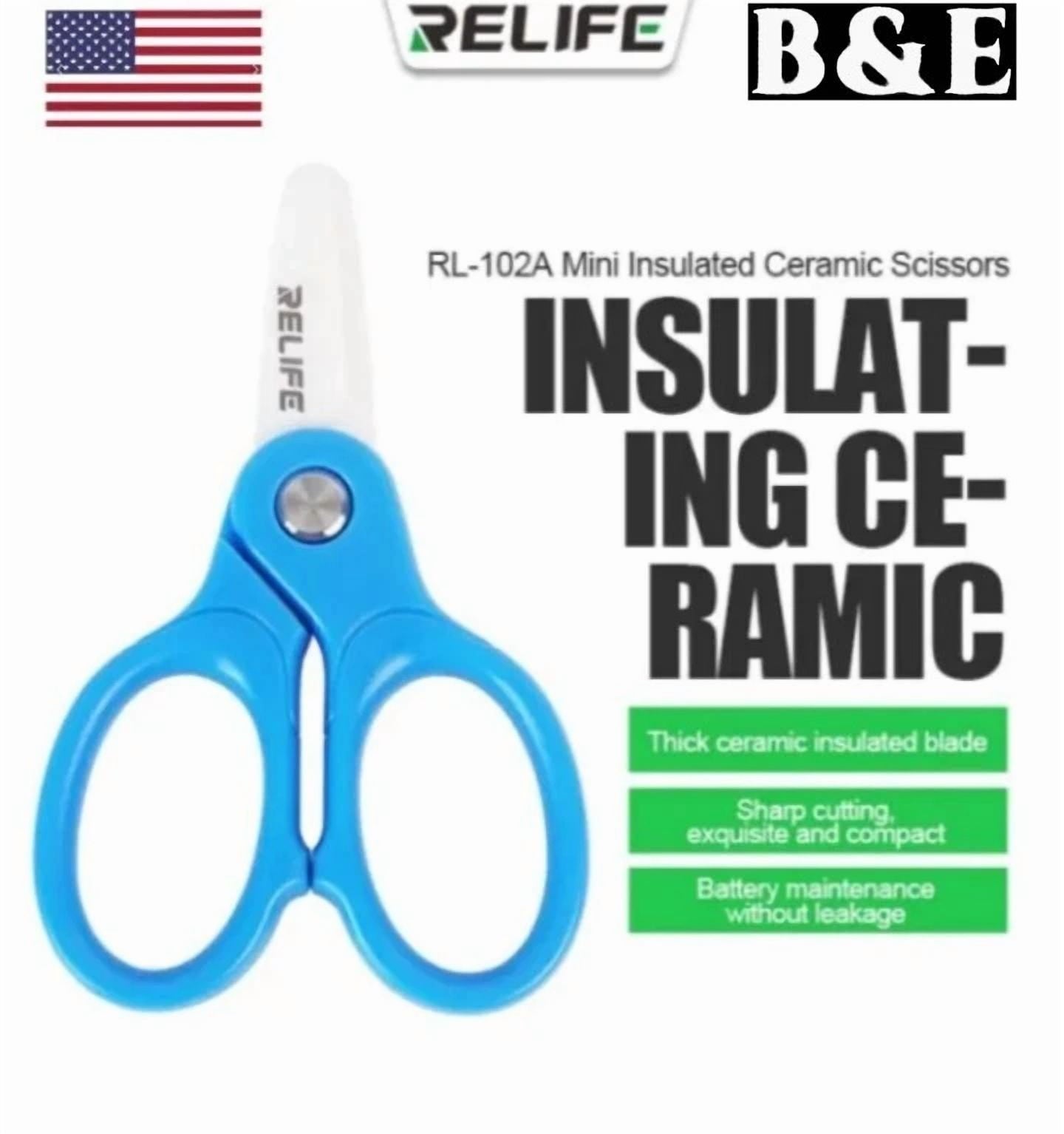 Relife Rl-102A Mini Insulated Ceramic Scissors For Mobile Phone Maintenance