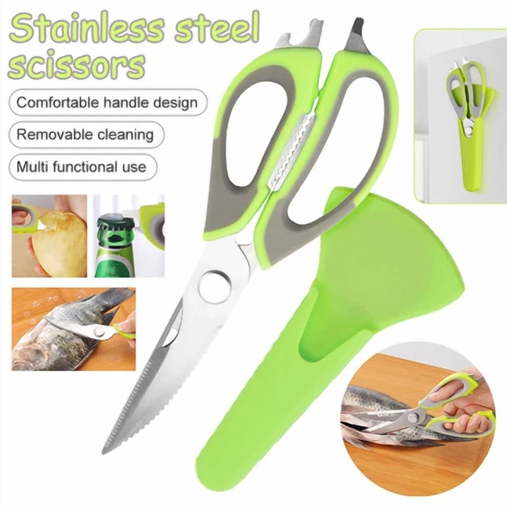 Stainless Steel Kitchen Shears Heavy Duty Scissors For Meat Fish Chicken Bones