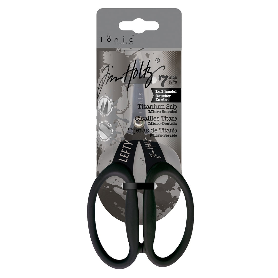 Tim Holtz Left Handed Micro Serrated Scissors 7"