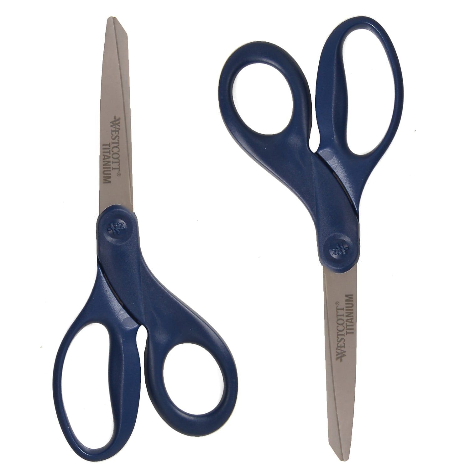 Westcott 8" Titanium Heavy-Duty Scissors Blunt Tip Navy 17509