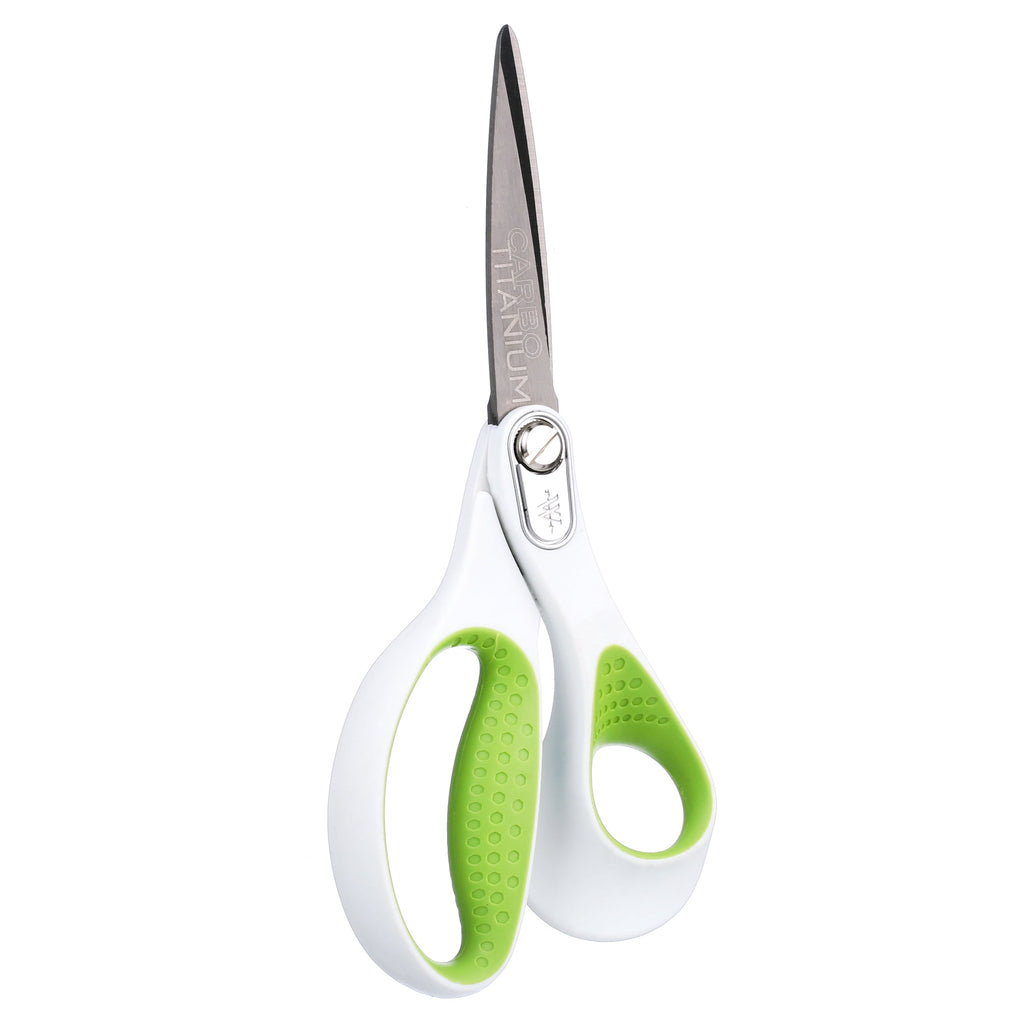 Westcott Carbo Titanium Straight Scissors, 8", Straight, for Office, High School Educational Level, White 1-Count