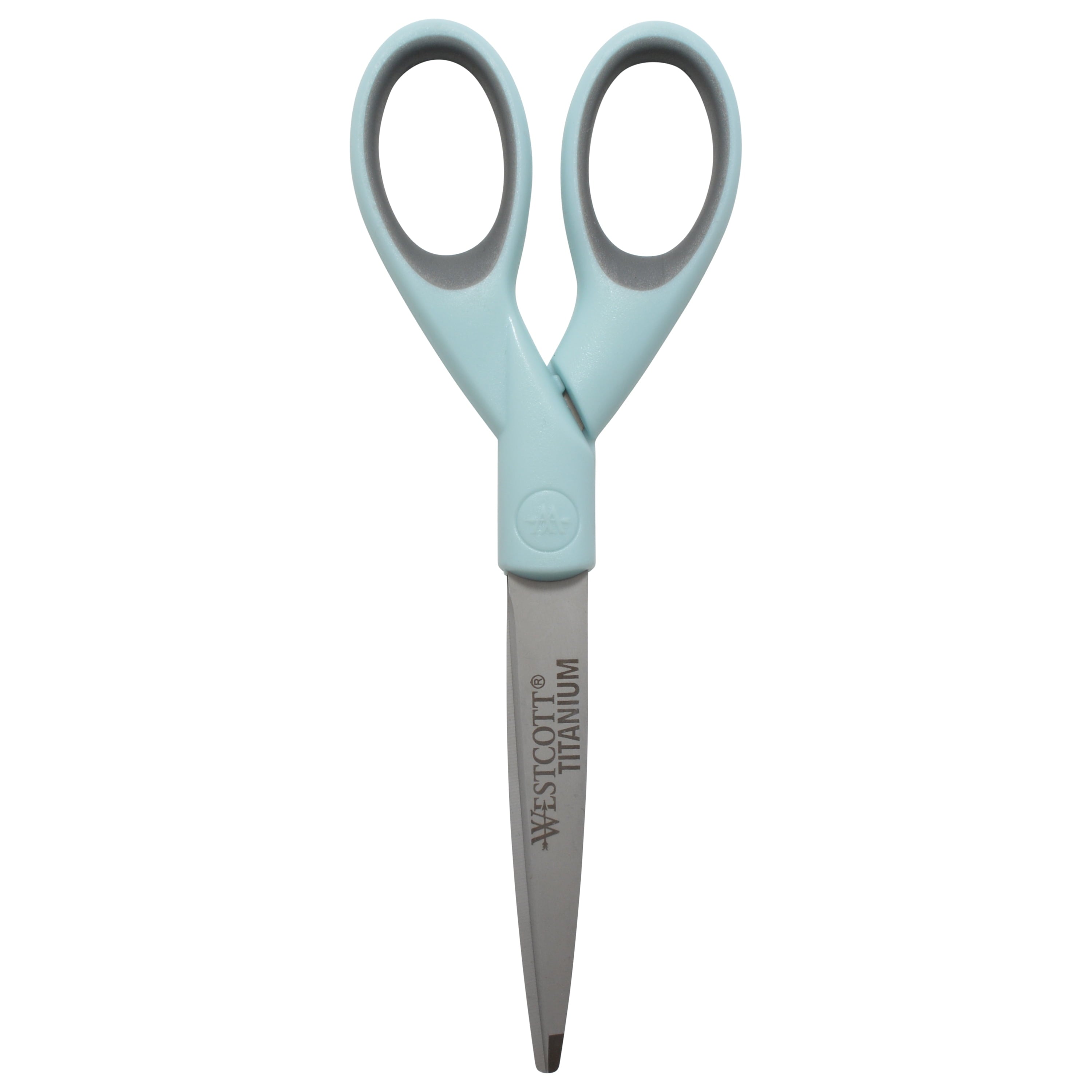 Westcott Sewing Scissors, Titanium, 7", Micro-tip, for Craft, Light Blue, 1-Count