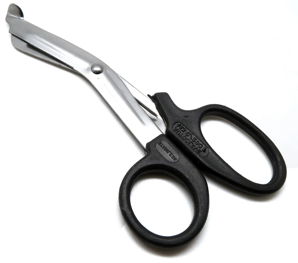 Black Utility Scissors 5.5" Multi-Purpose Diy Ems Emt Universal Shears Tools