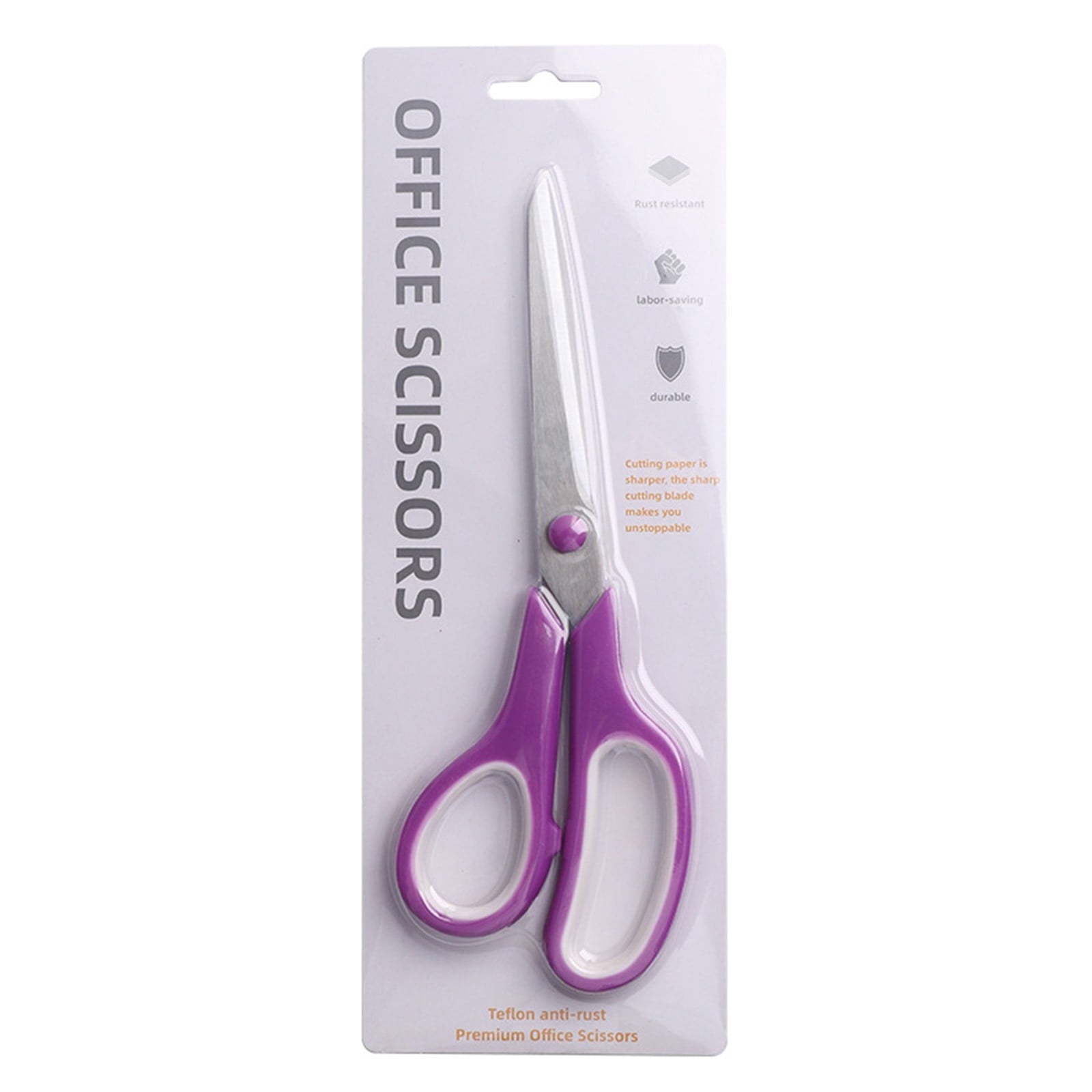 Scissors for Office, Tyeign 8 Scissors All Purpose Scissors for Wrapping Paper Scissors Craft Scissors Kitchen Scissors for teens Scissor Scissor Sharpener, Scissors All Purpose Heavy Duty Purple