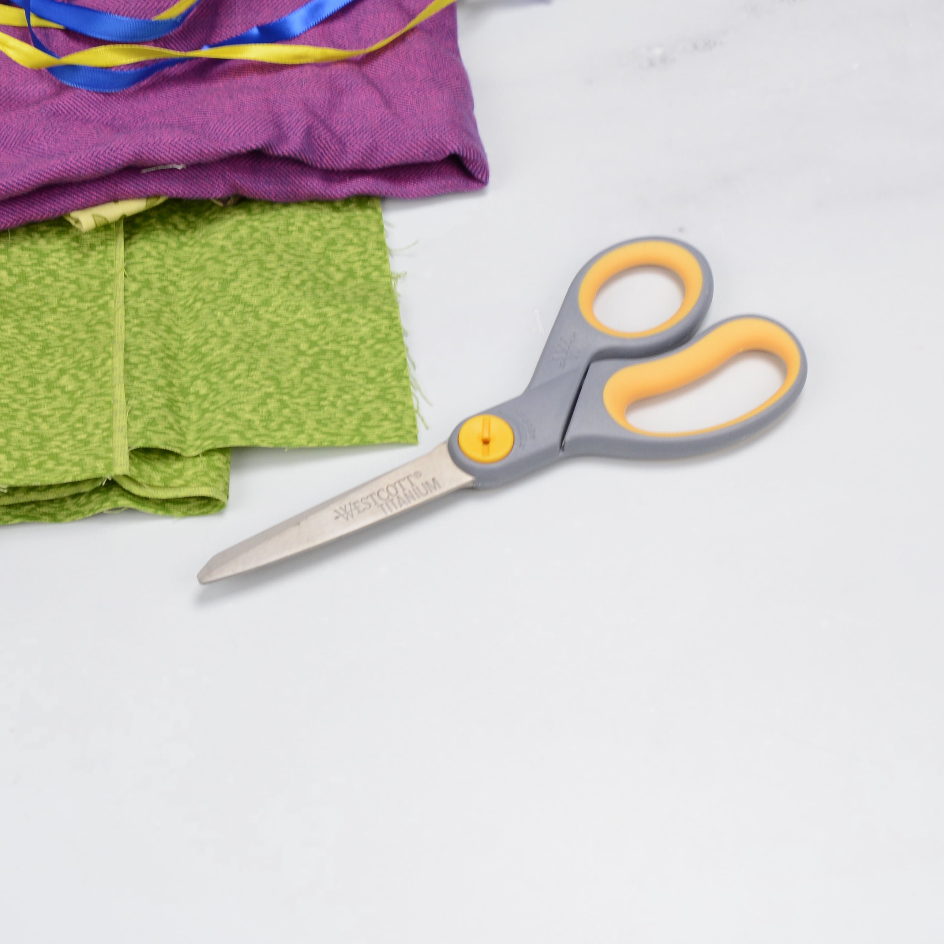 (2 pack) Westcott Titanium Bonded Adjustable Glide Scissors, 8", Grey & Yellow, for Office, 1-Count