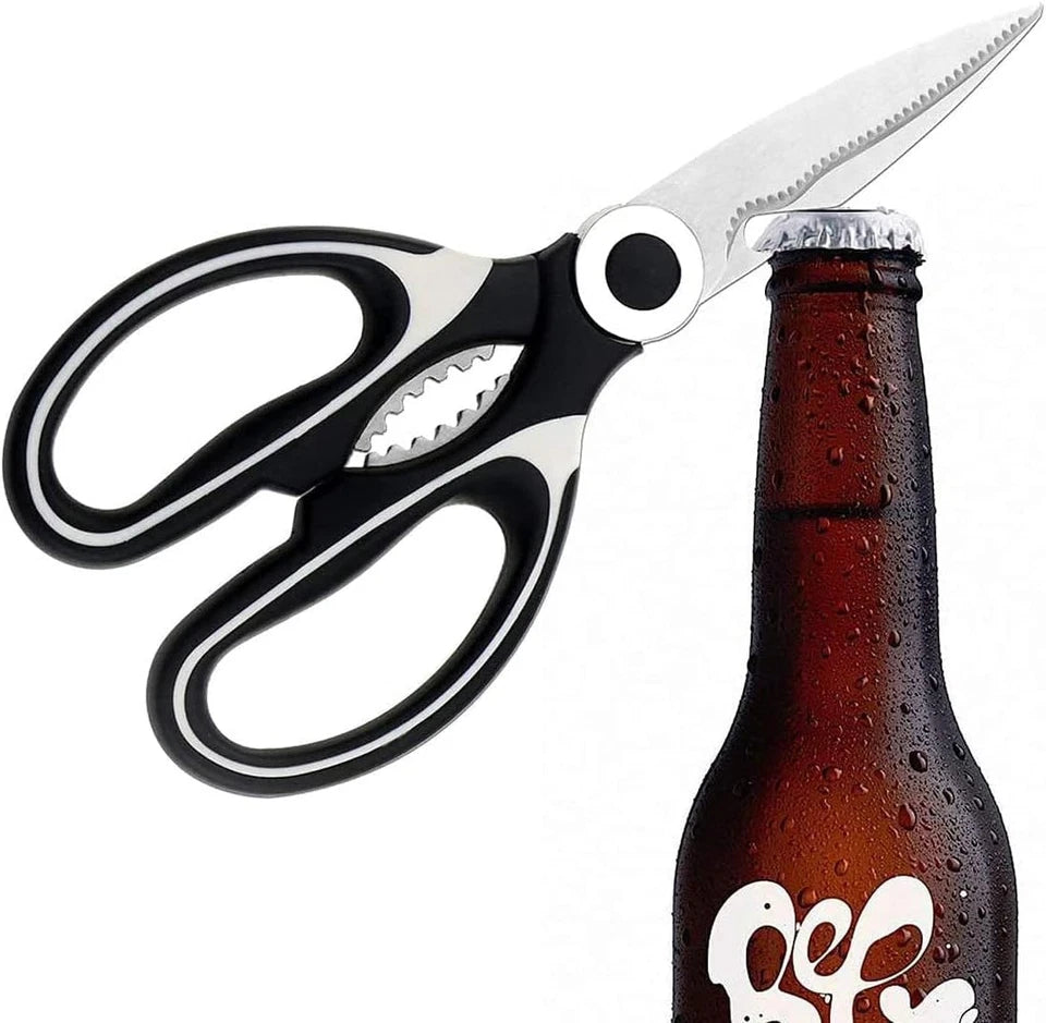 Multifunctional Kitchen Scissors Stainless Steel Sharp Scissor With Bottle Op...