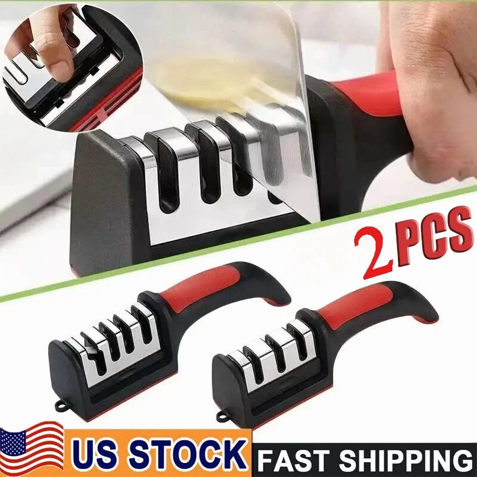 4 In1 Knife Sharpener 4-Stage Knife Sharpener For Ceramic &Steel Knives Scissors